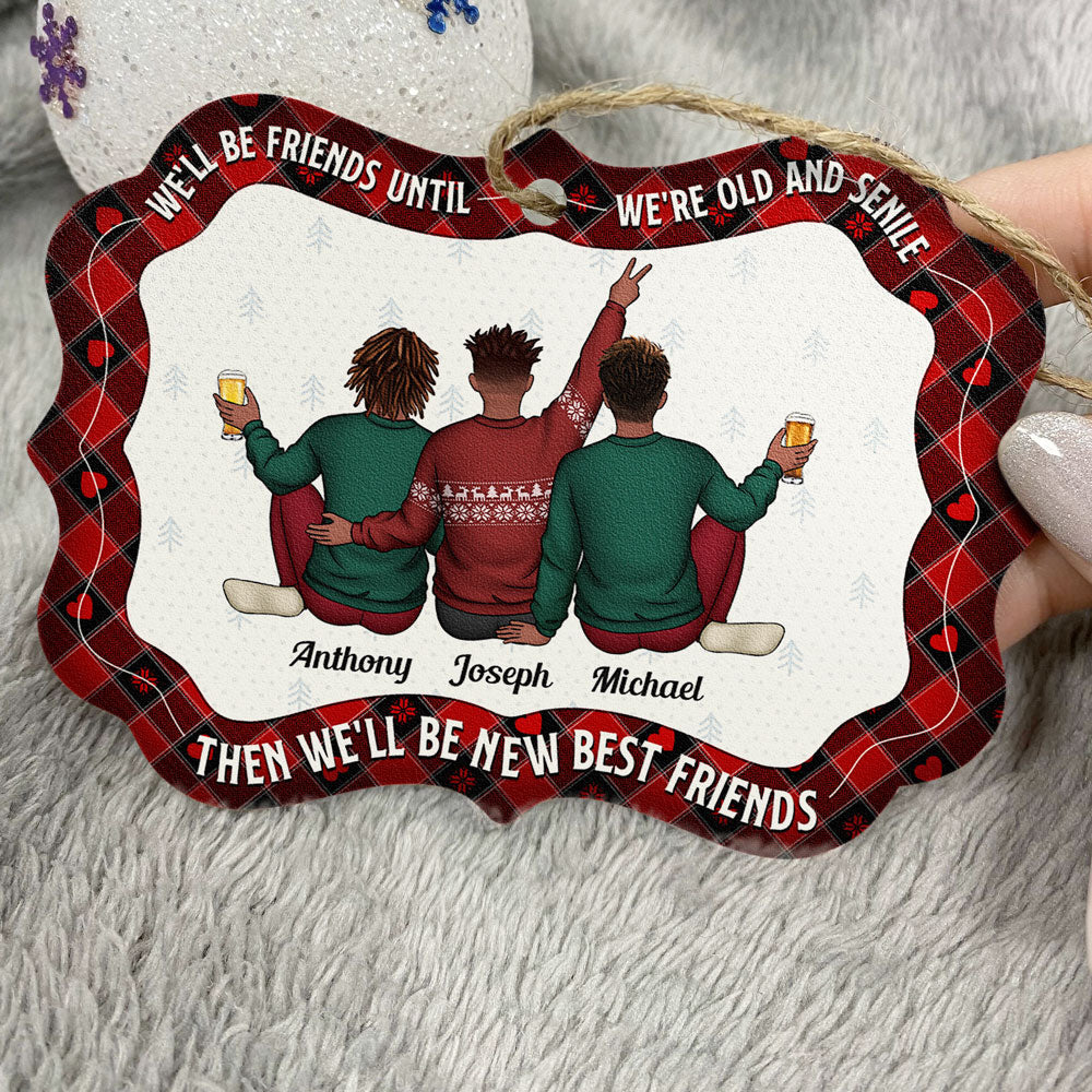 Our Friendship Is Endless - Personalized Wooden Ornament - Image 4