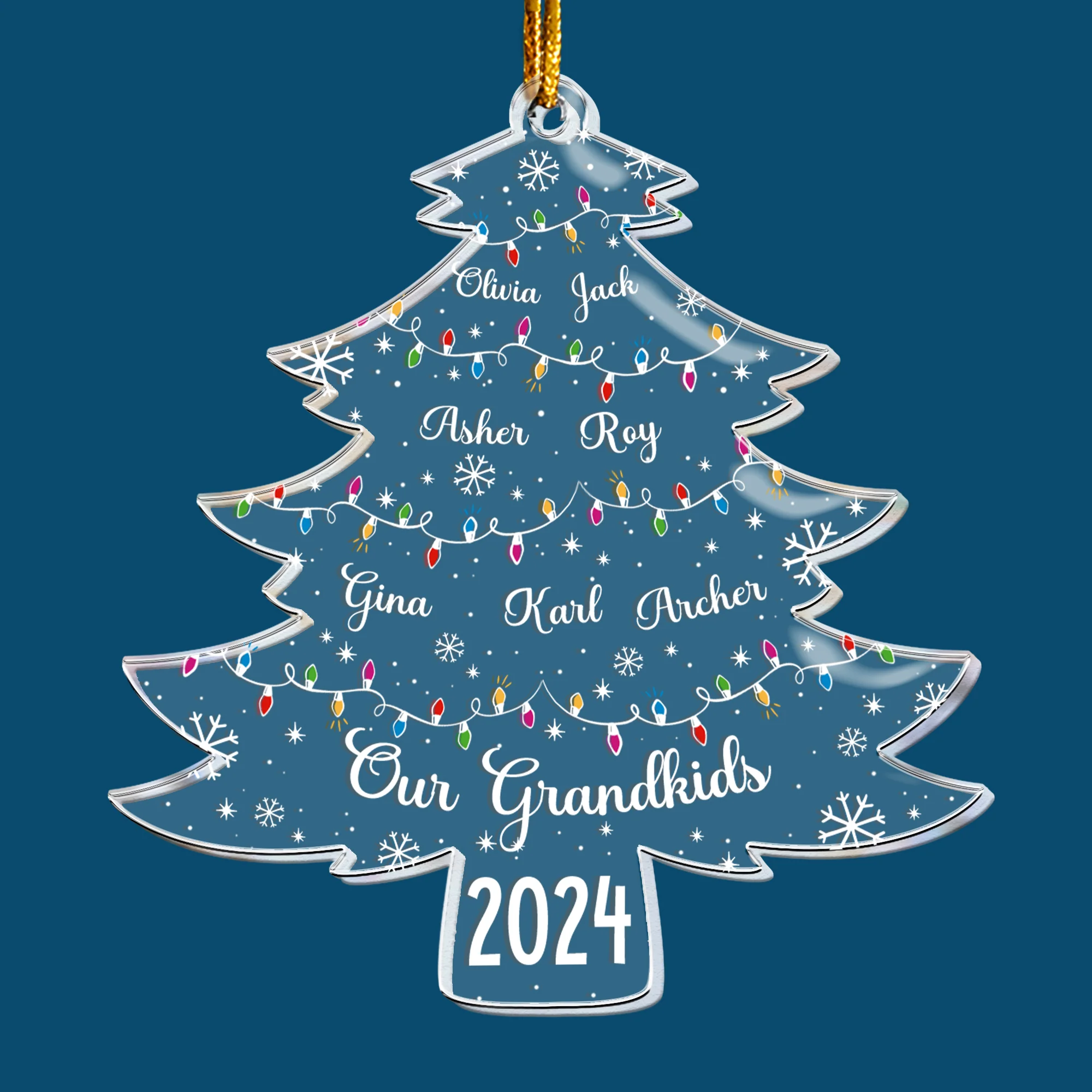 Our Grandkids Tree With Names - Personalized Acrylic Ornament - Gift For Grandma - Image 5