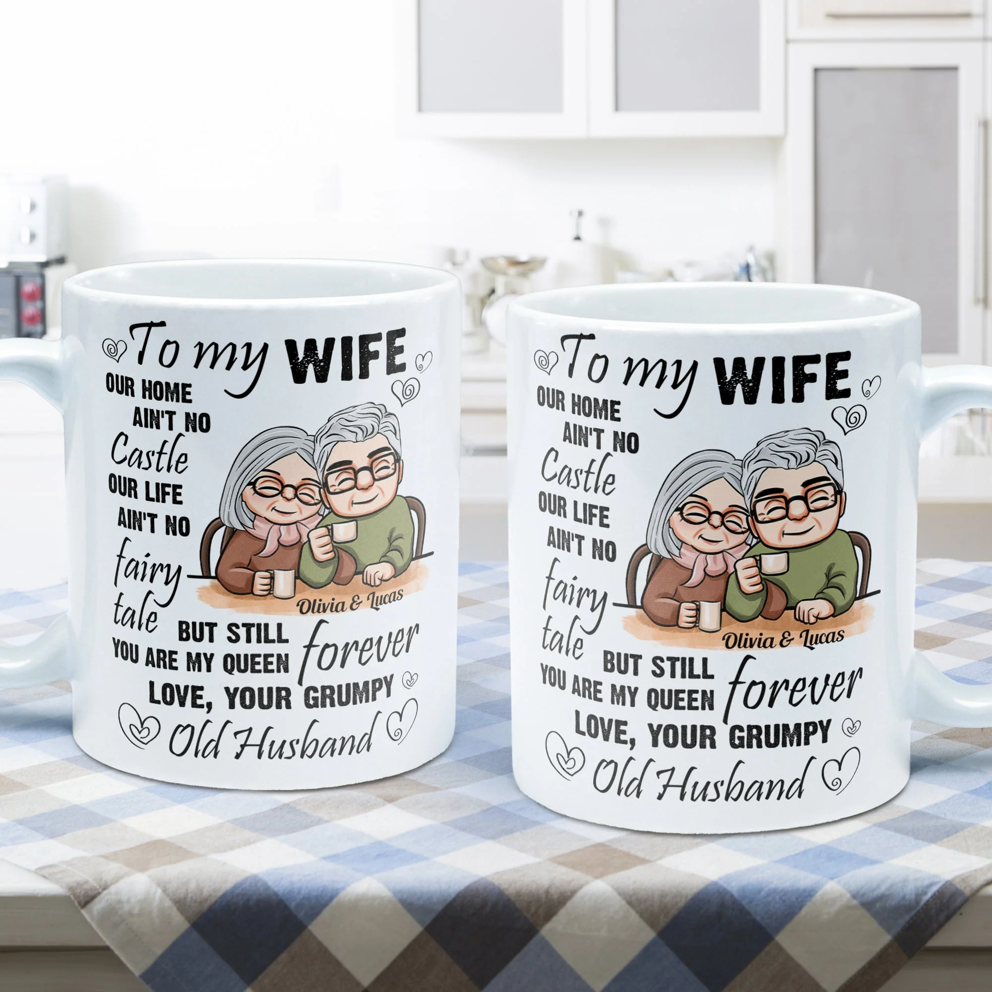 Our Home Ain't No Castle Our Life Ain't No Fairy Tale - Personalized Mug - Image 5