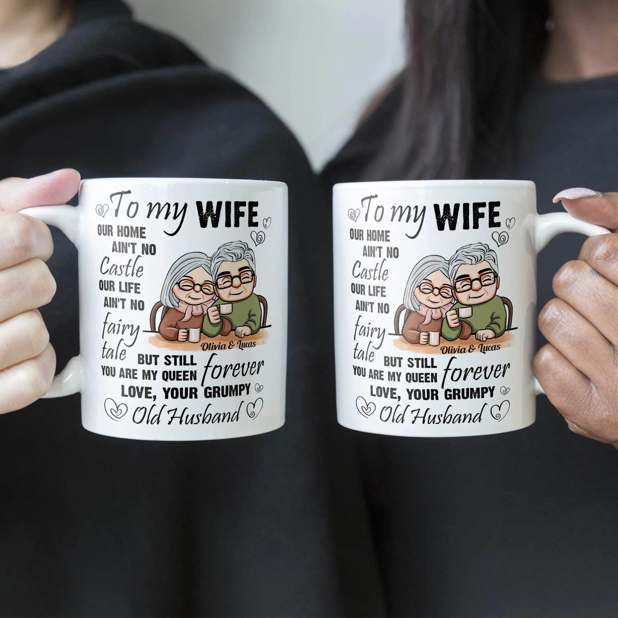 Our Home Ain't No Castle Our Life Ain't No Fairy Tale - Personalized Mug - Image 6