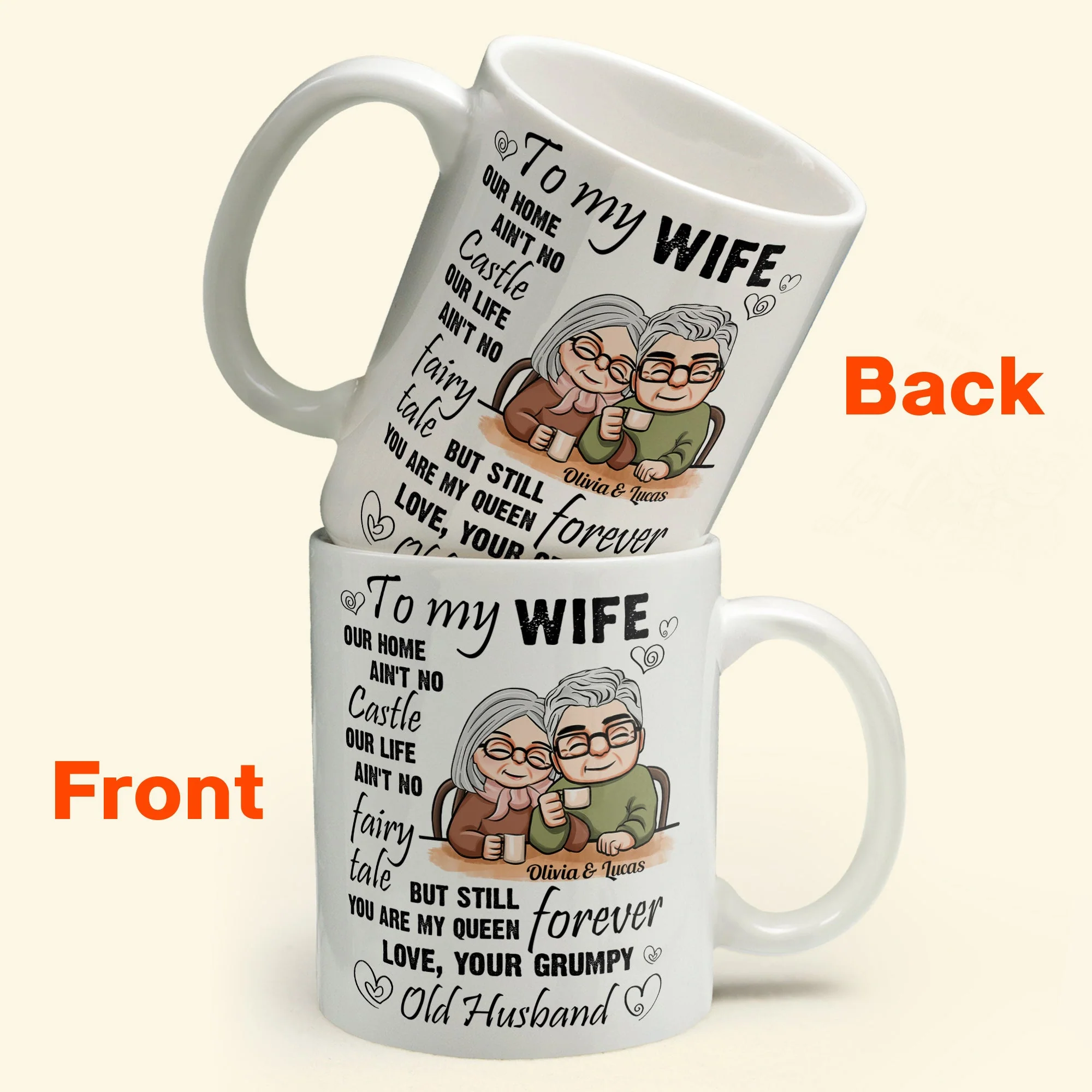 Our Home Ain't No Castle Our Life Ain't No Fairy Tale - Personalized Mug - Image 8