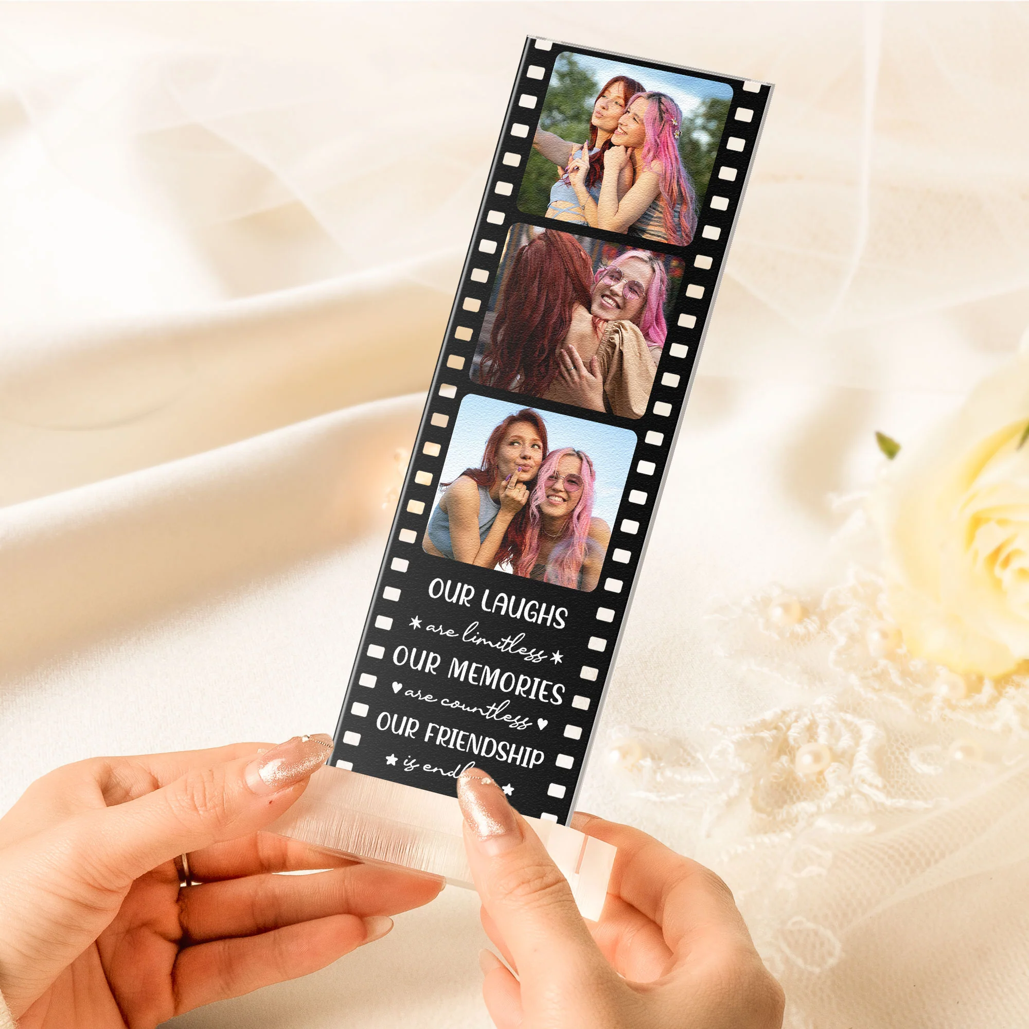 Our Laughs Are Limitless, Our Memories Are Countless Bestie - Custom Acrylic Photo Film Strip - Image 4