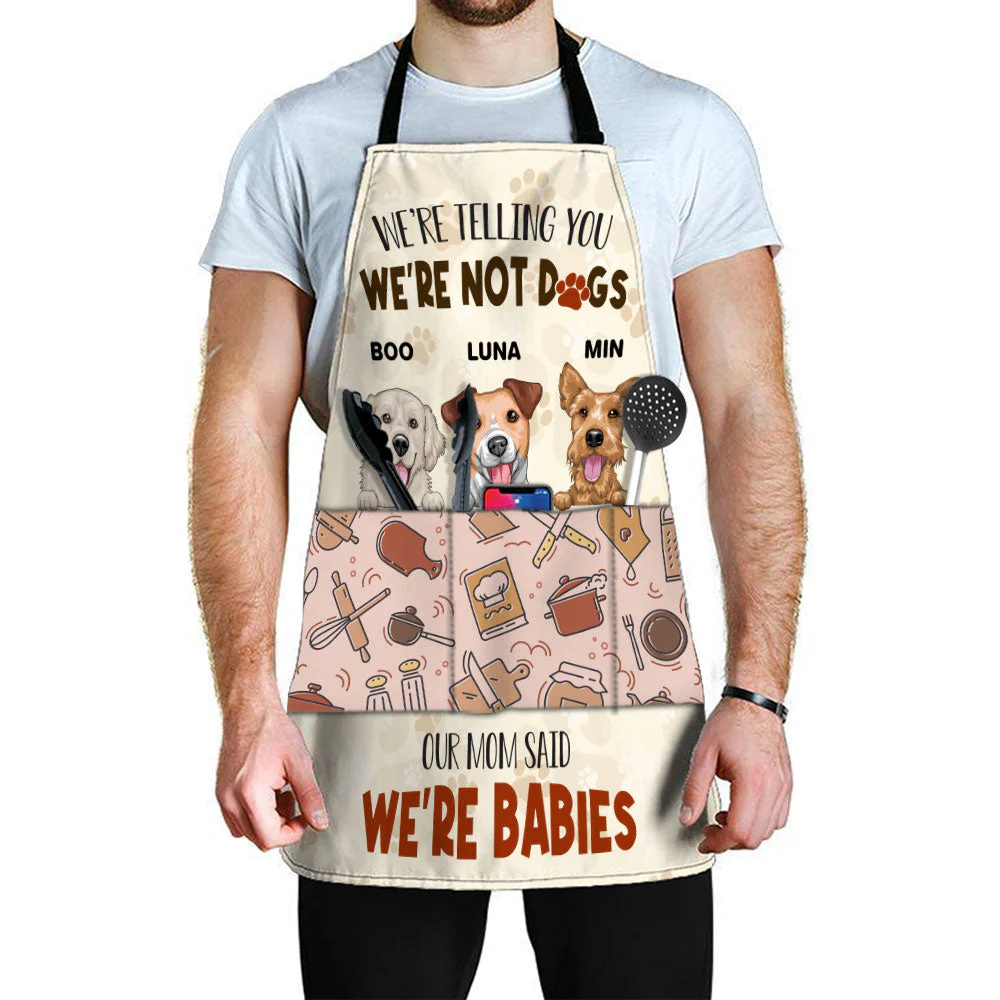 Our Mom Said We Are Babies - Personalized Apron - Image 4