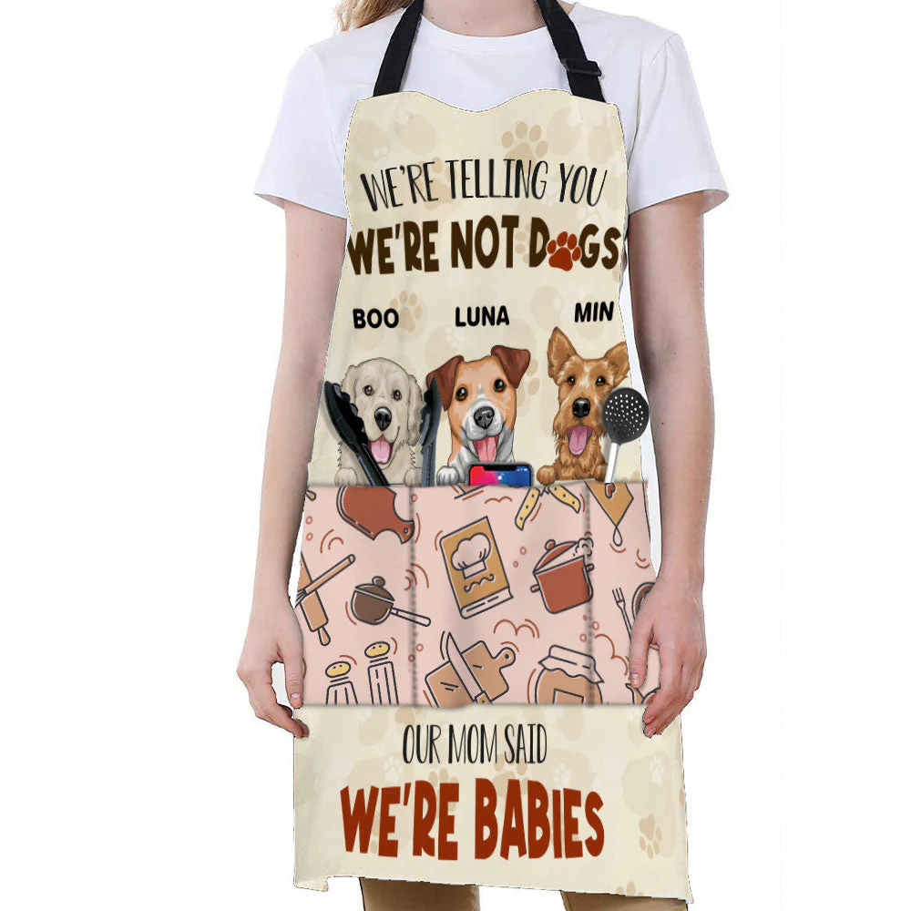 Our Mom Said We Are Babies - Personalized Apron - Image 5