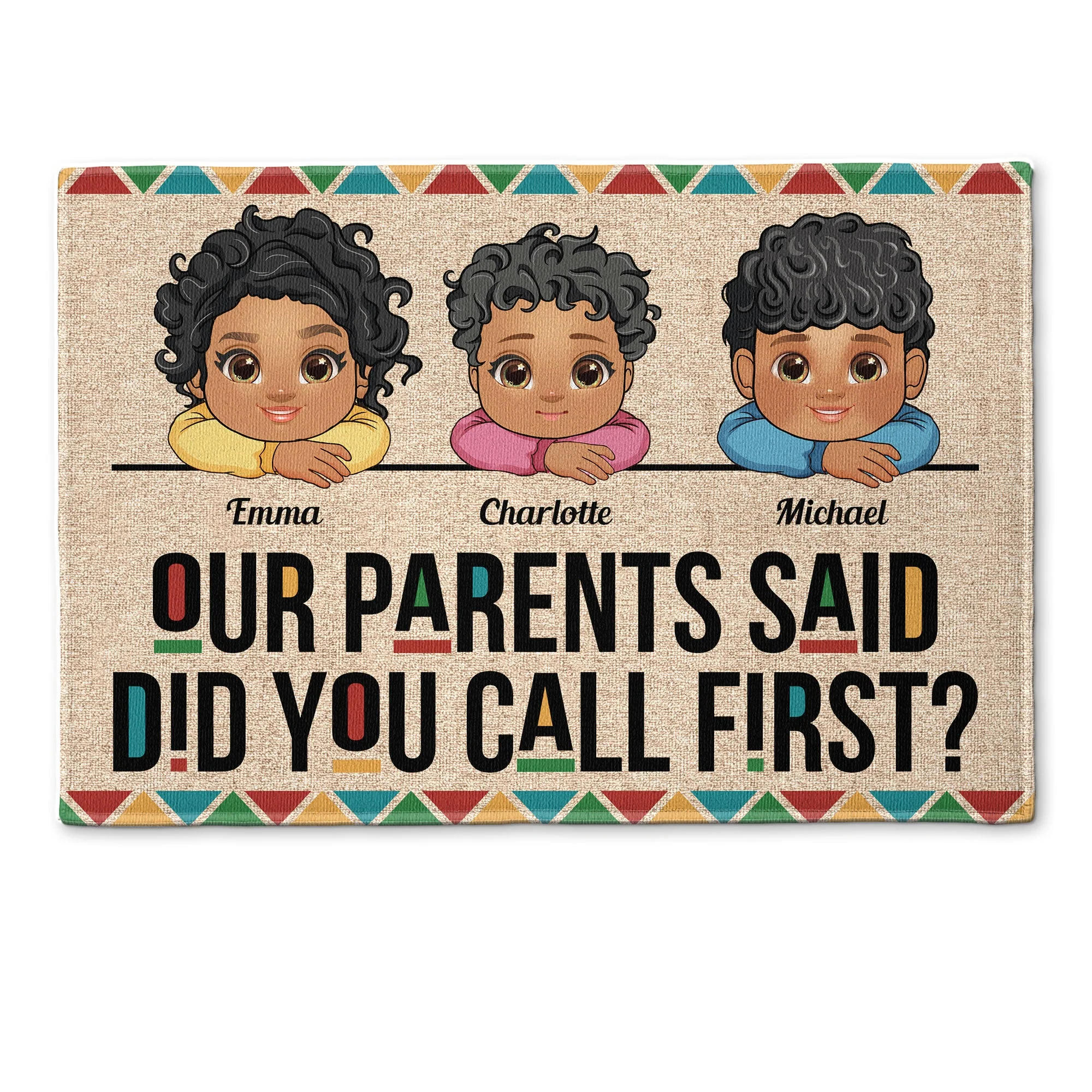 Our Parents Said Did You Call First? - Personalized Doormat - Image 5