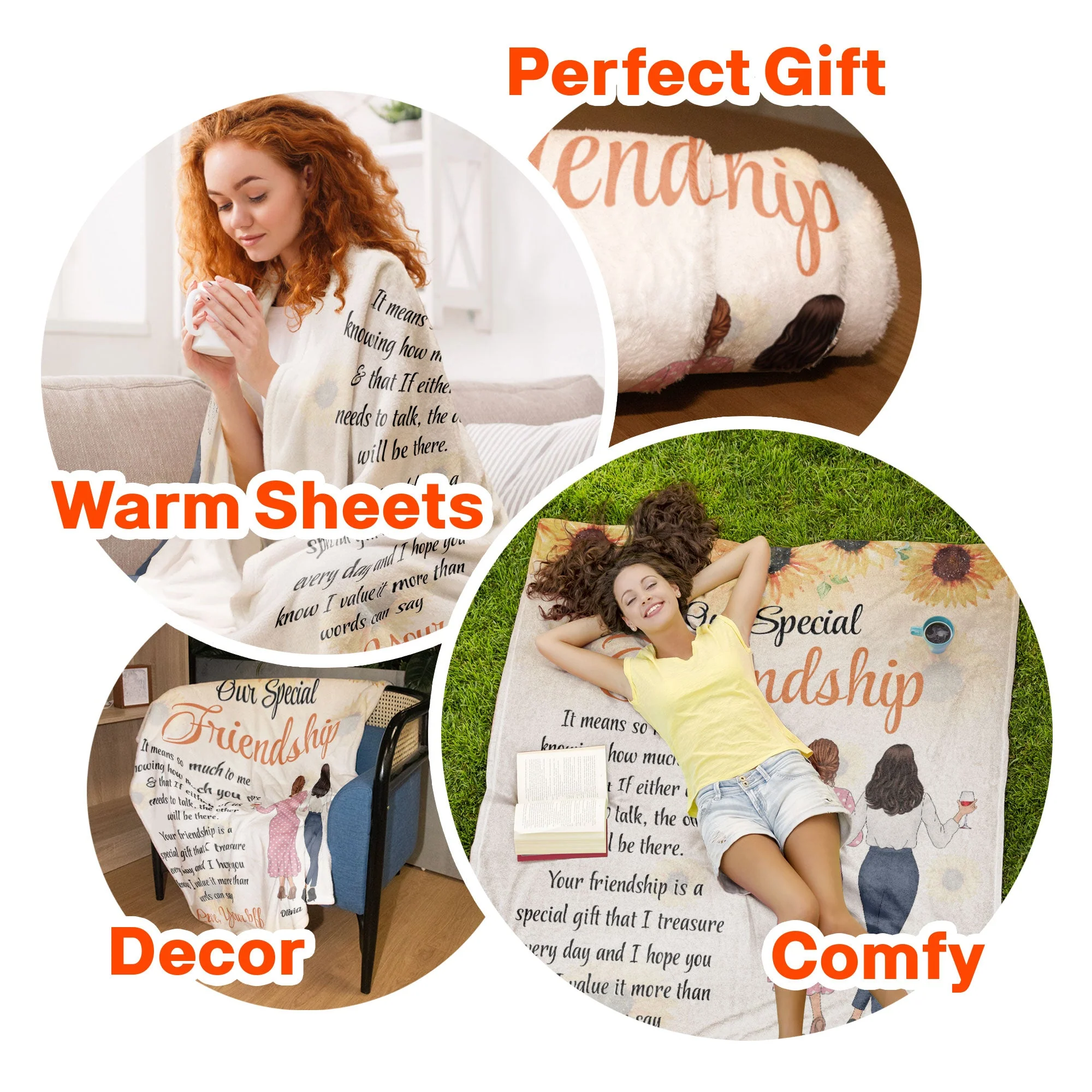Our Special Friendship - Personalized Friend Blanket - Birthday , Friendship DayGift For Bff, Friends, Besties, Best Friends - Image 7