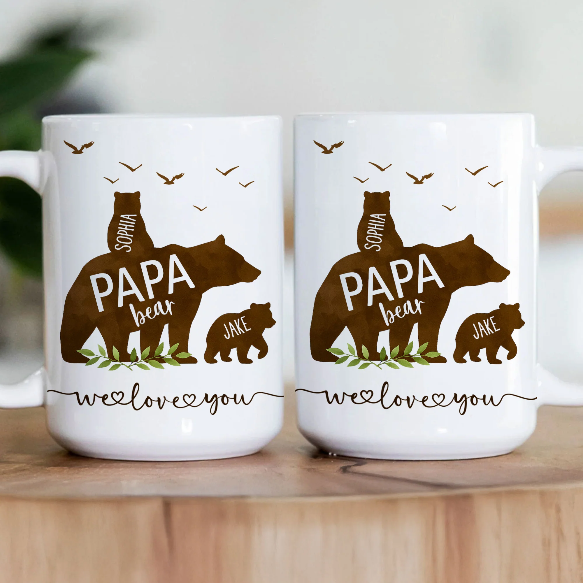Papa Bear We Love You - Personalized Mug - Image 3