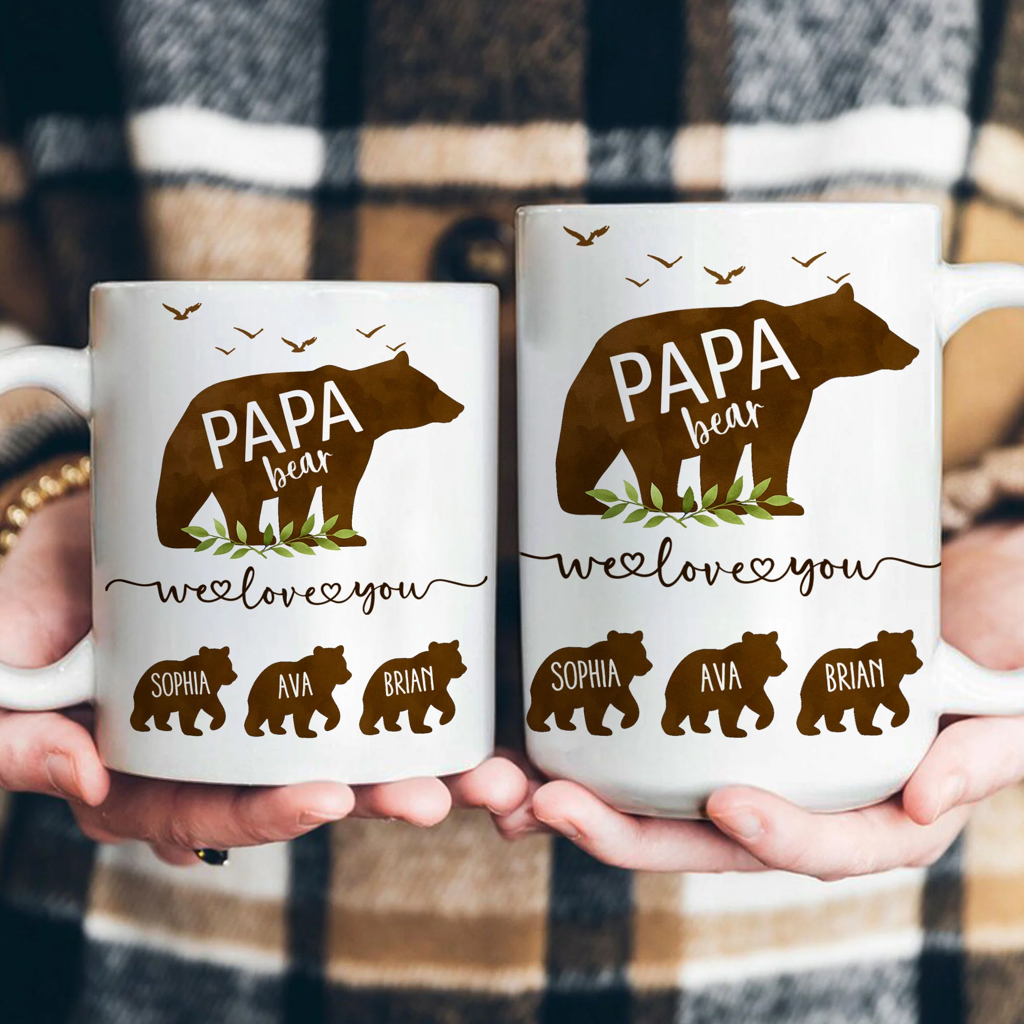 Papa Bear We Love You - Personalized Mug - Image 4