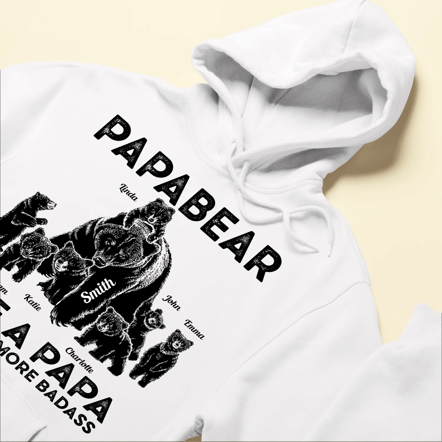 Papabear Just Way More Badass - Personalized Shirt - Fathers Day Gift For Father, Papa, Dad, Grandpa - Image 6