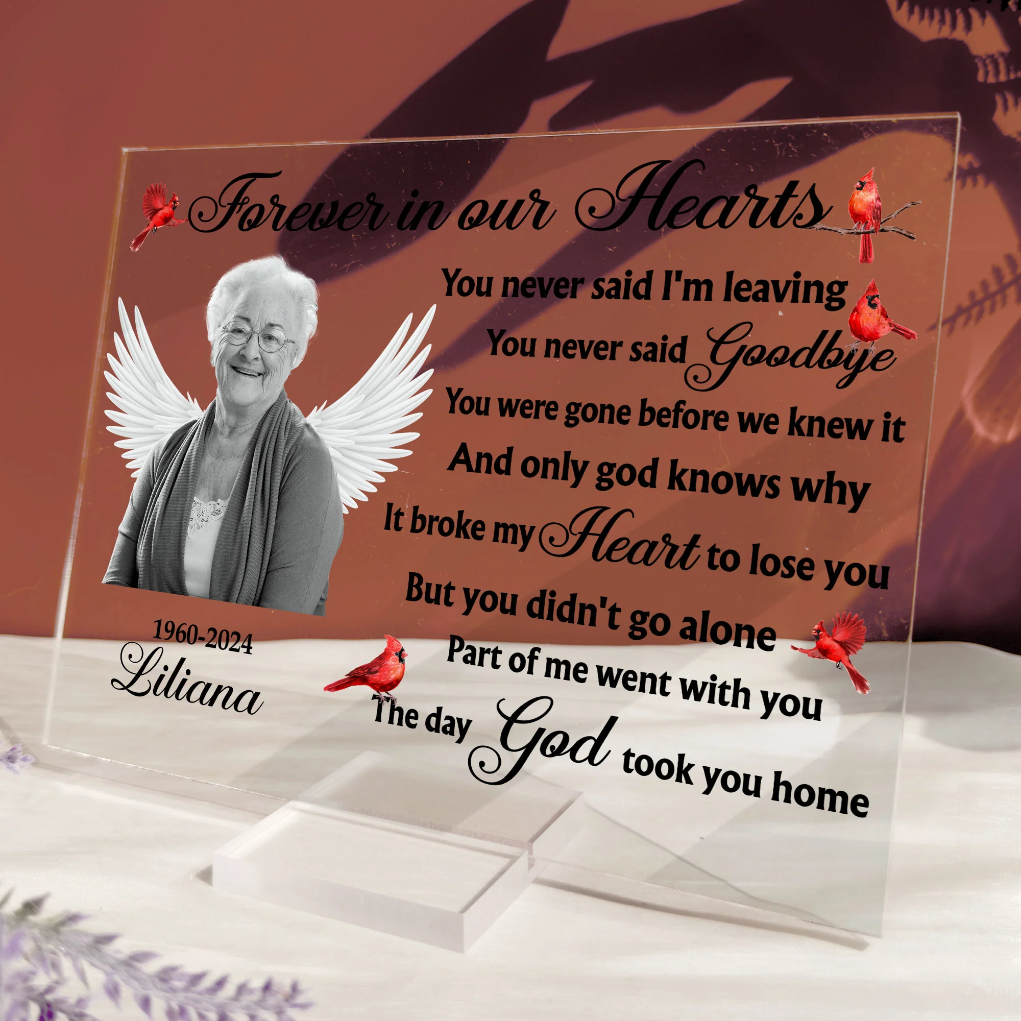 Part Of Me Went With You - Personalized Acrylic Photo Plaque - Image 5