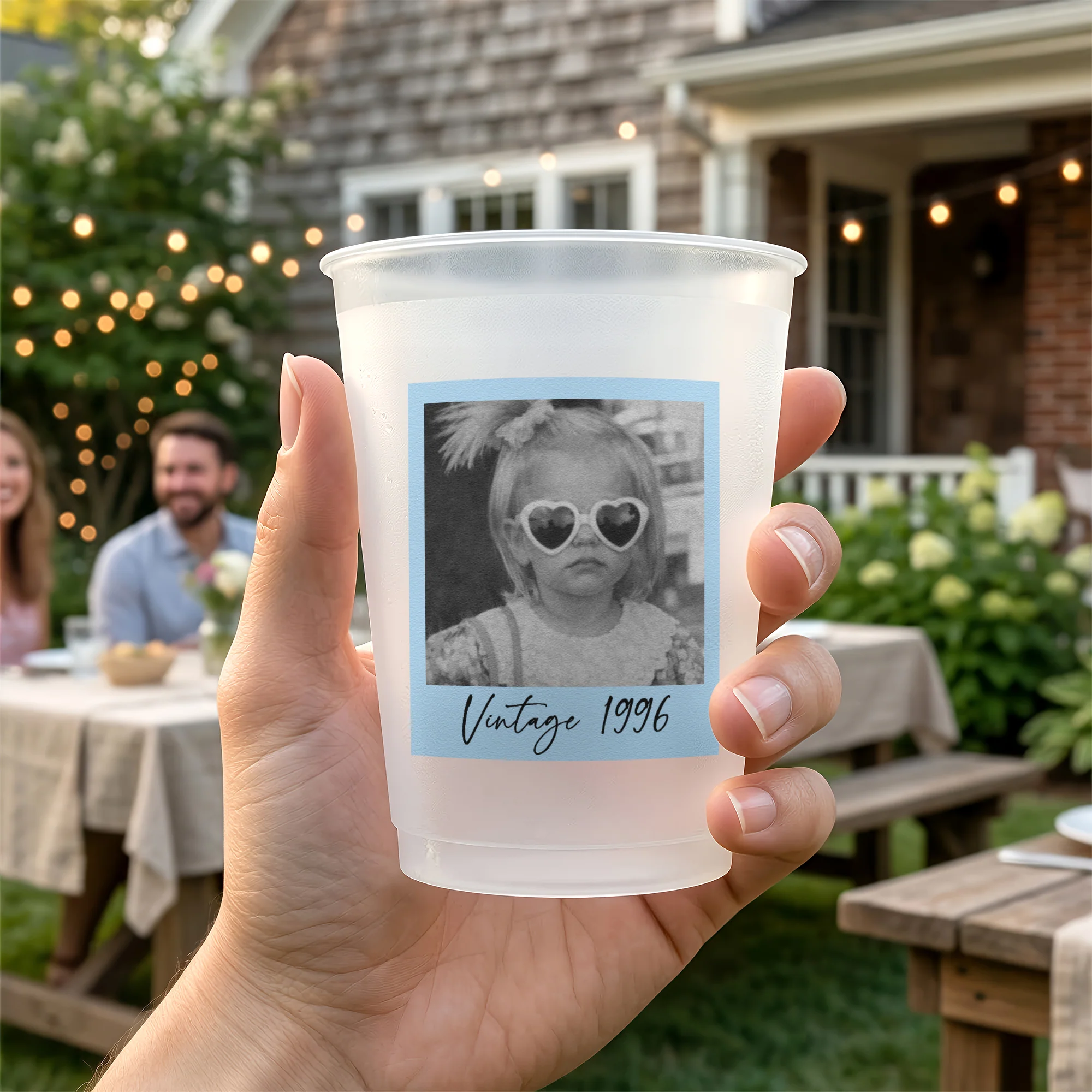 Party Cups Custom Vintage Photo For Birthday Party Favors - Personalized Cups - Image 5