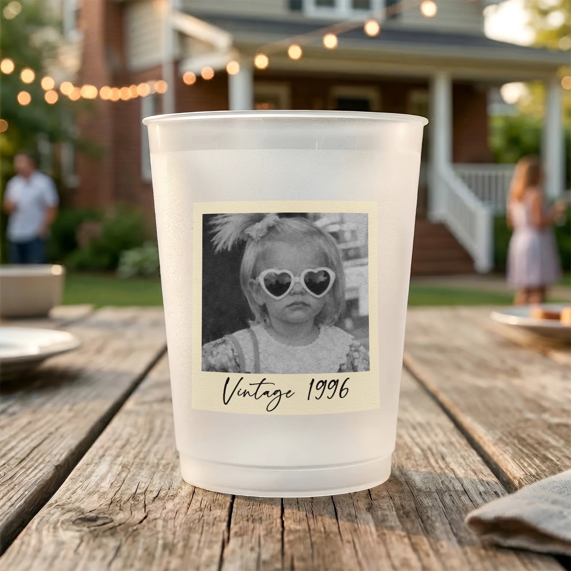 Party Cups Custom Vintage Photo For Birthday Party Favors - Personalized Cups - Image 6