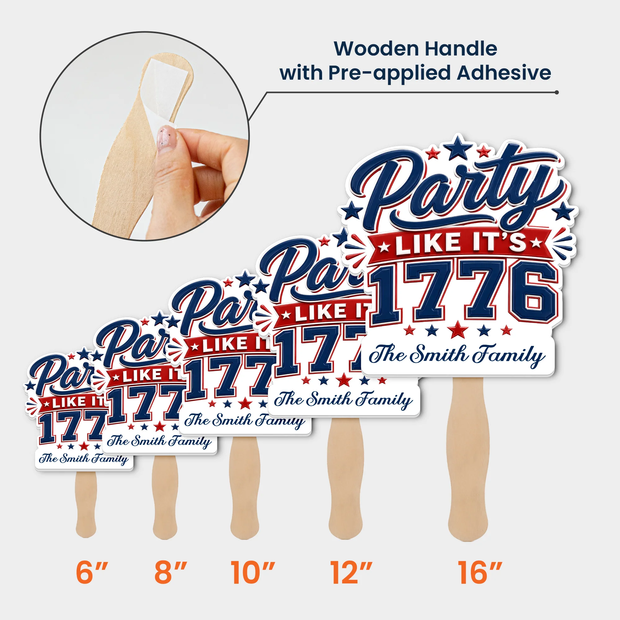 Party Like It's 1776 - Personalized Fan - Image 5