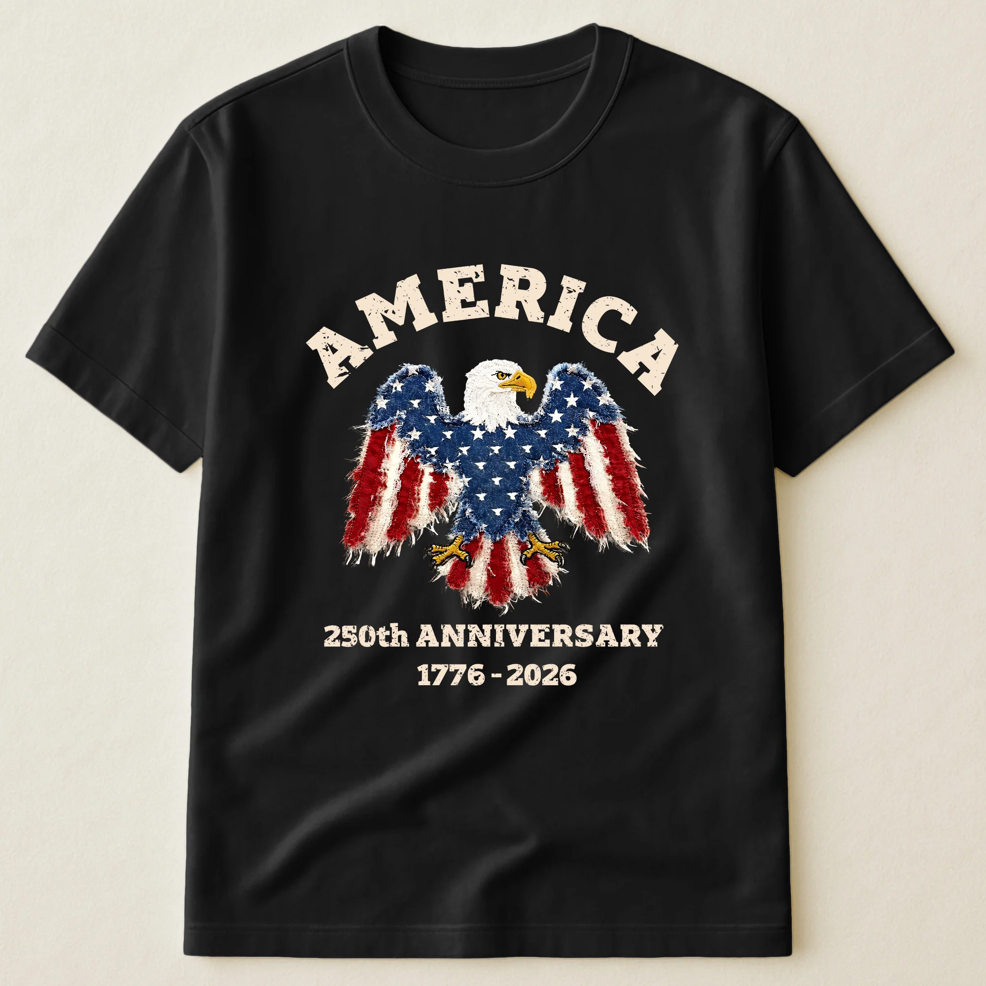 Patchwork Style USA Bald Eagles Print - Shirt - Image 10