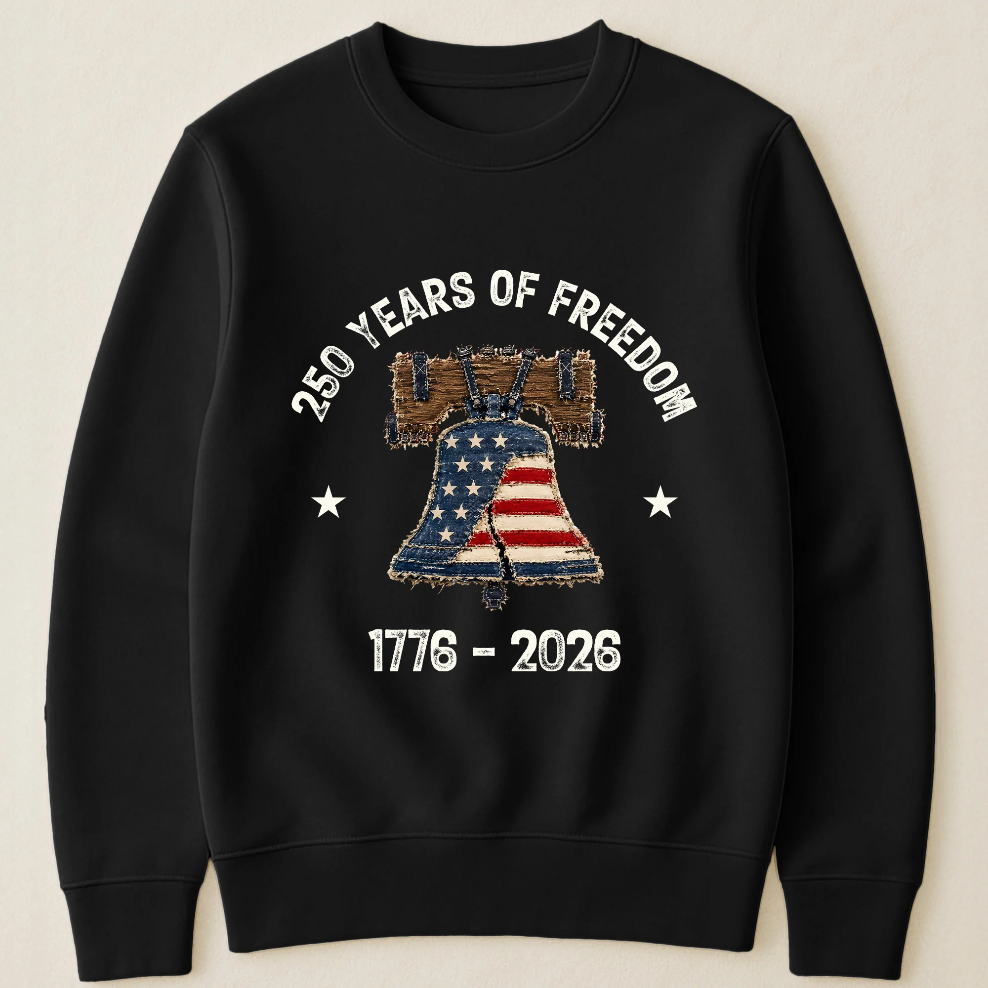 Patchwork Style USA Liberty Bell Print - Shirt - Image 19