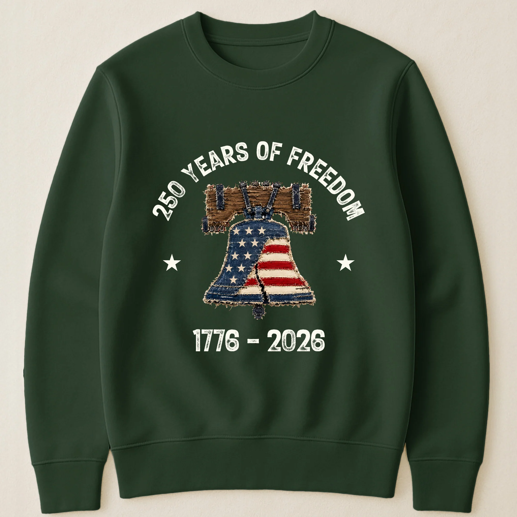 Patchwork Style USA Liberty Bell Print - Shirt - Image 21