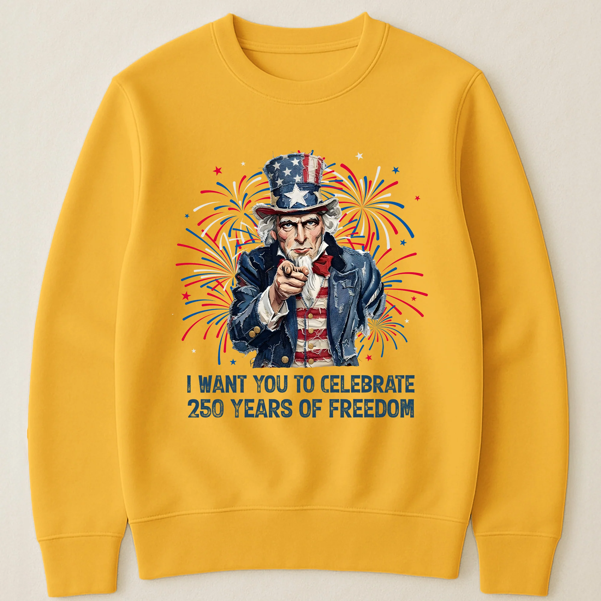 Patchwork Style Usa Uncle Sam Print - Shirt - Image 27