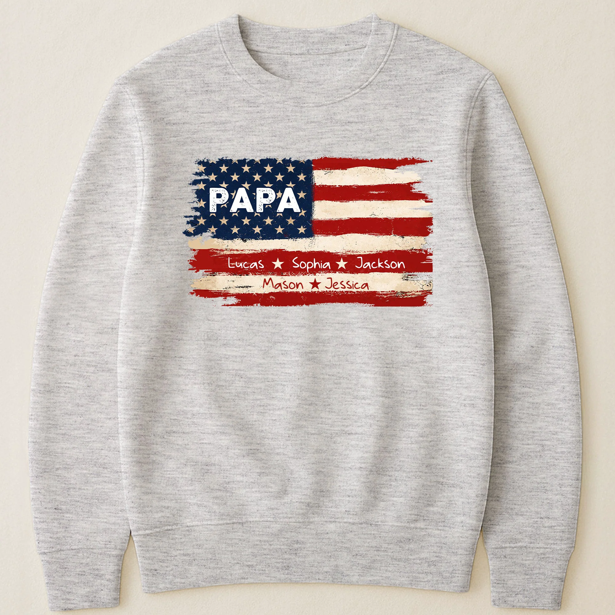 Patriotic American Flag Gift For Him Grandpa Dad - Personalized Shirt - Image 3