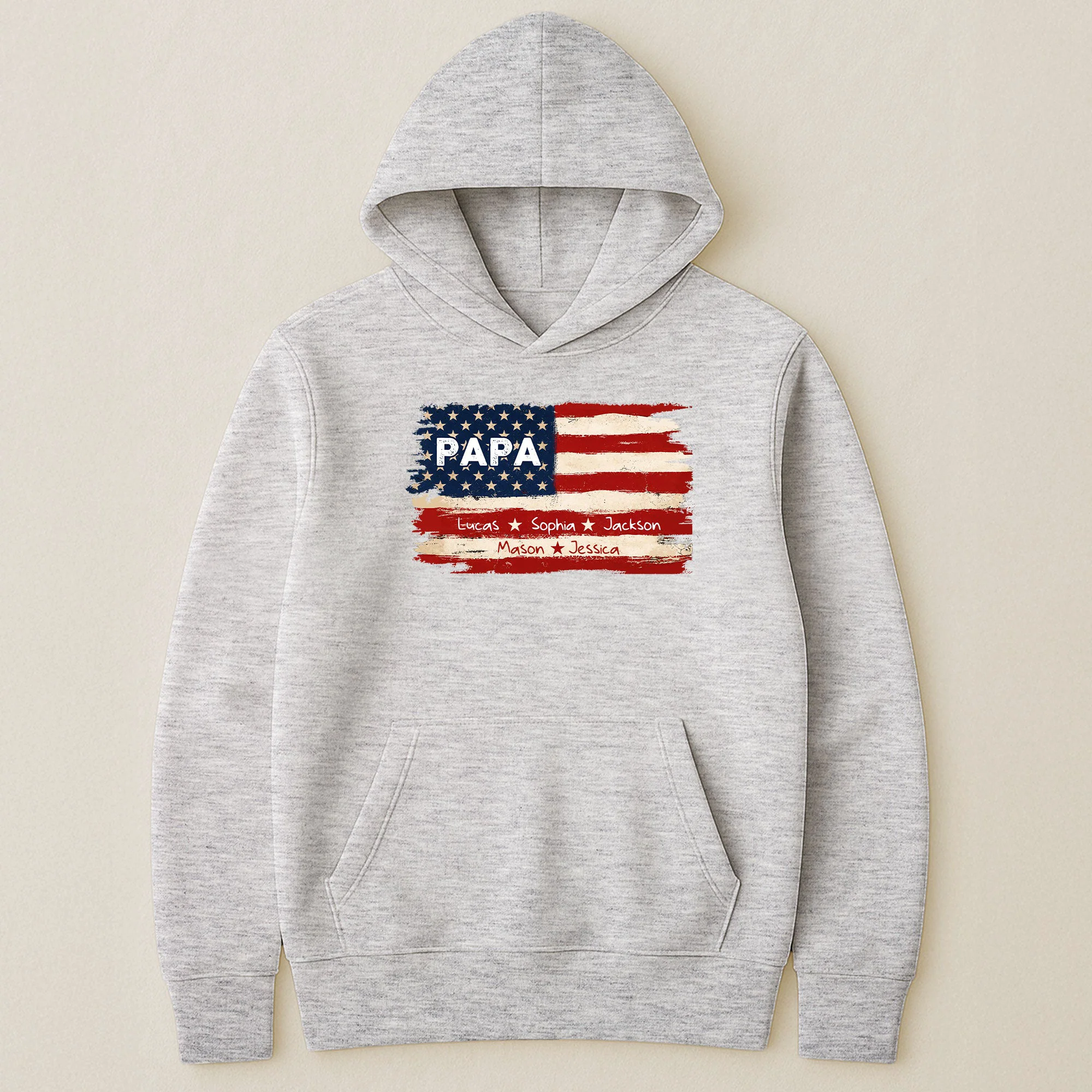 Patriotic American Flag Gift For Him Grandpa Dad - Personalized Shirt - Image 5