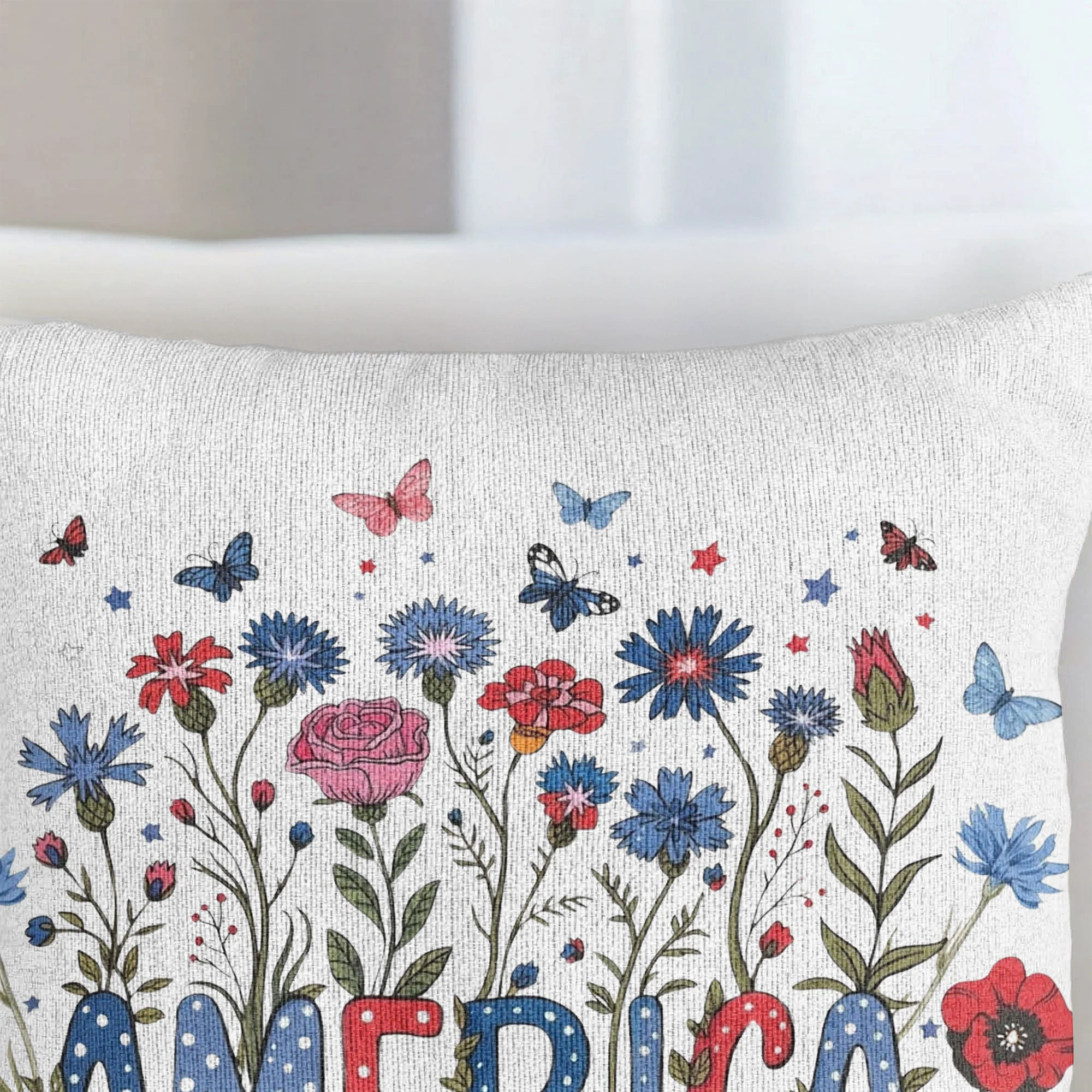 Patriotic Floral 250th Anniversary - Personalized Pillow Cover - Image 2