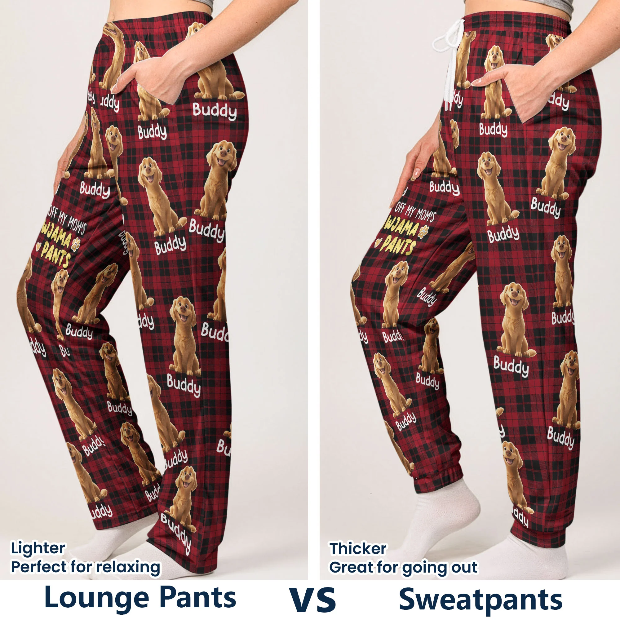 Paw Off My Mama's Pawjama Pants - Personalized Lounge Pants - Image 5
