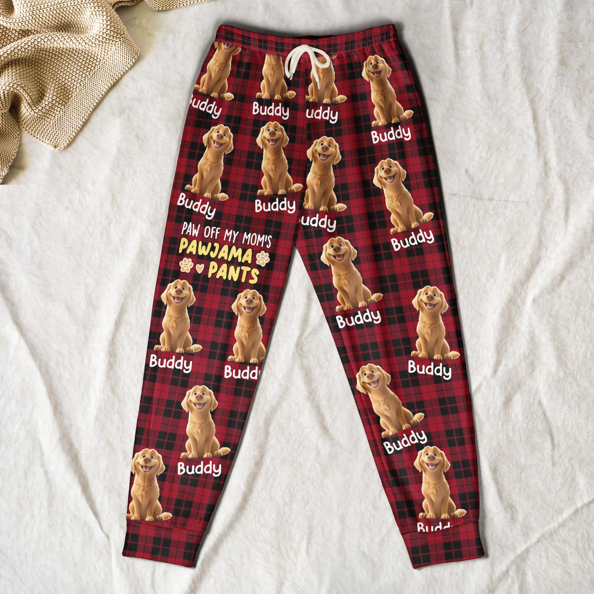 Paw Off My Mama's Pawjama Pants - Personalized Lounge Pants - Image 8