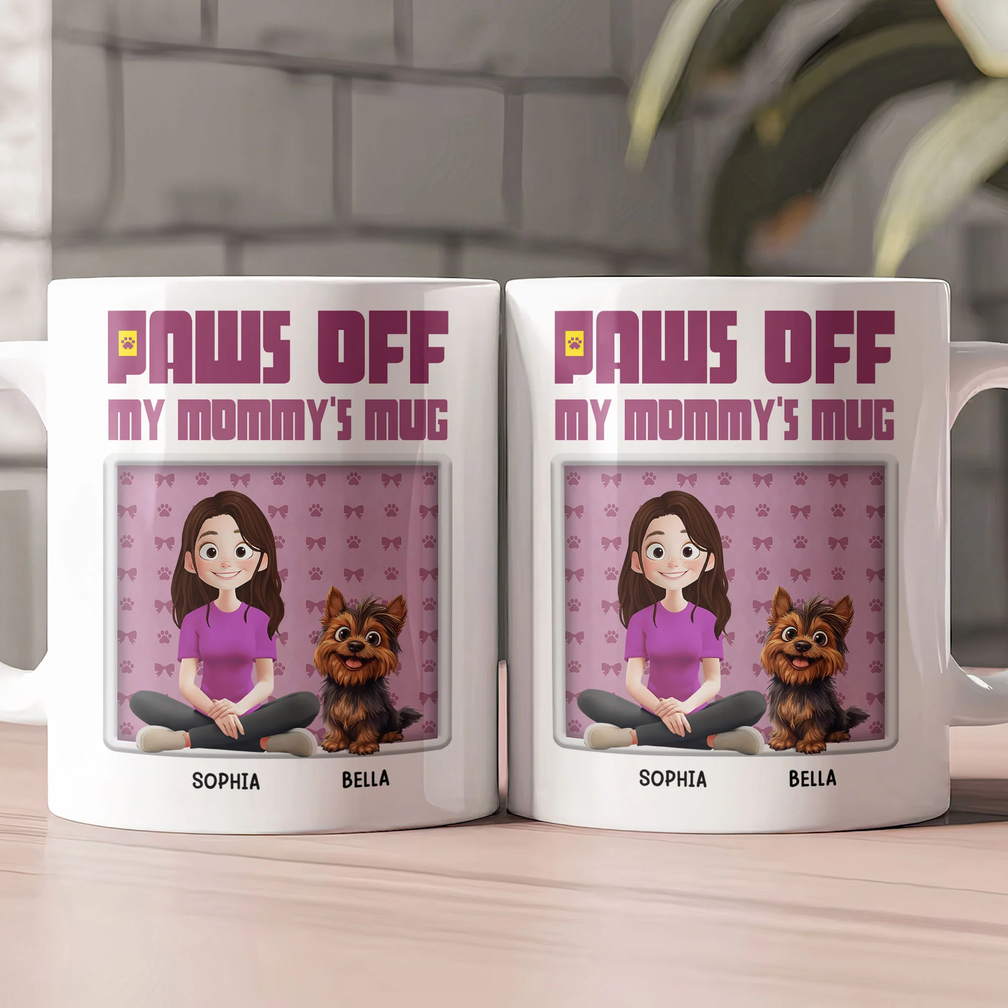 Paws Off ! My Daddy's Mug - Personalized Mug - Image 2