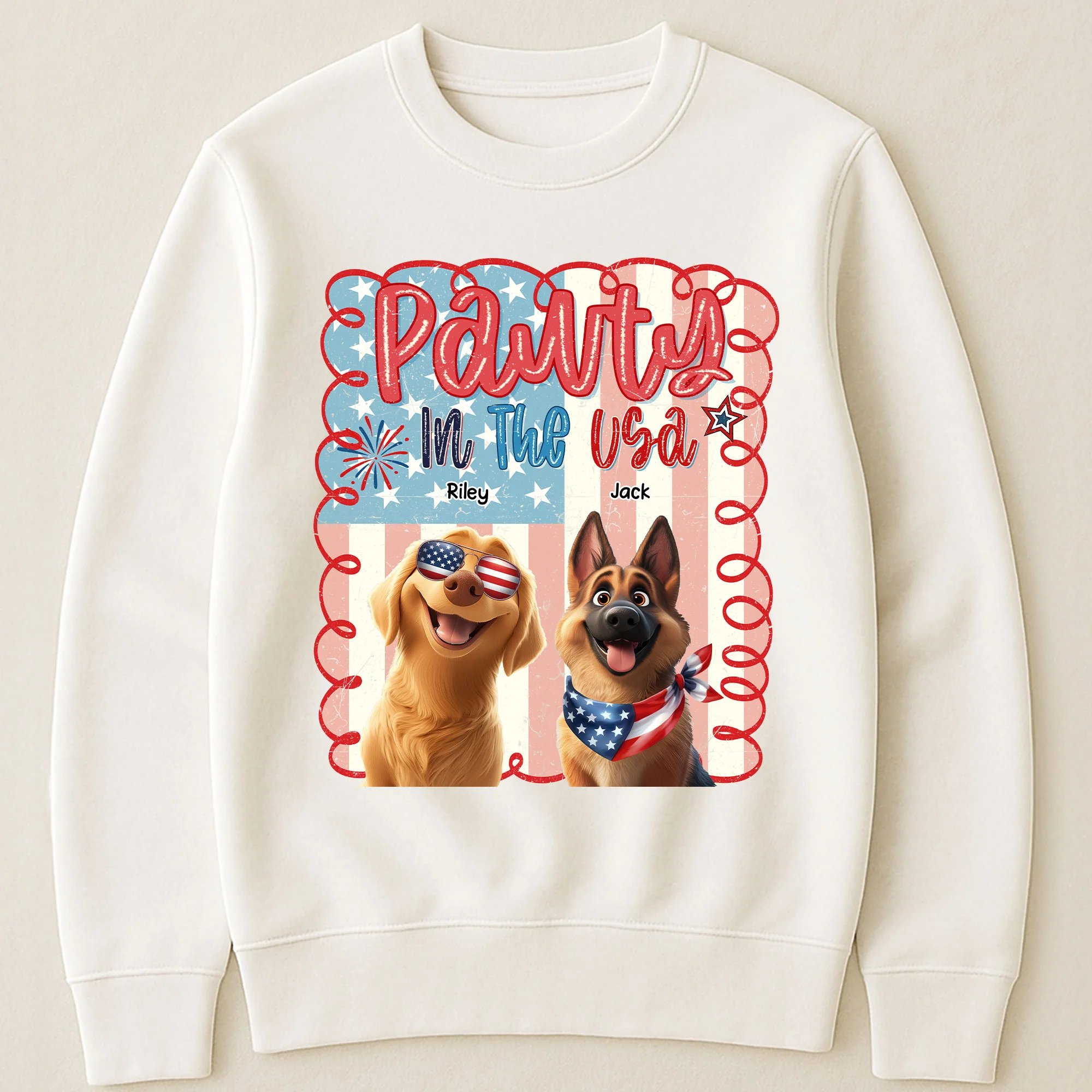 Pawty In The Usa - Personalized Shirt - Image 4