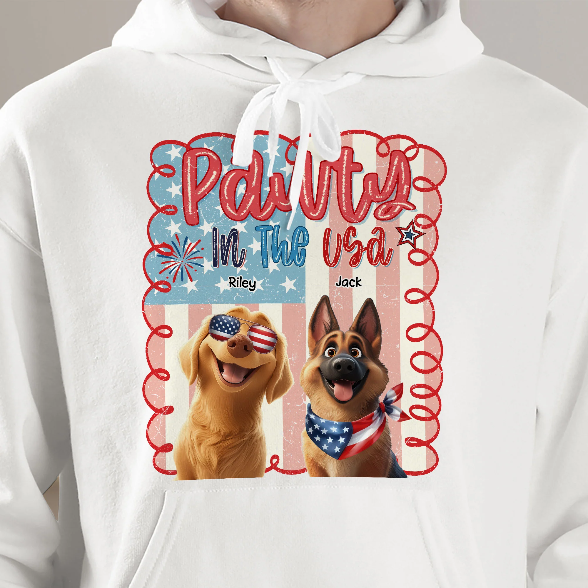 Pawty In The Usa - Personalized Shirt - Image 7