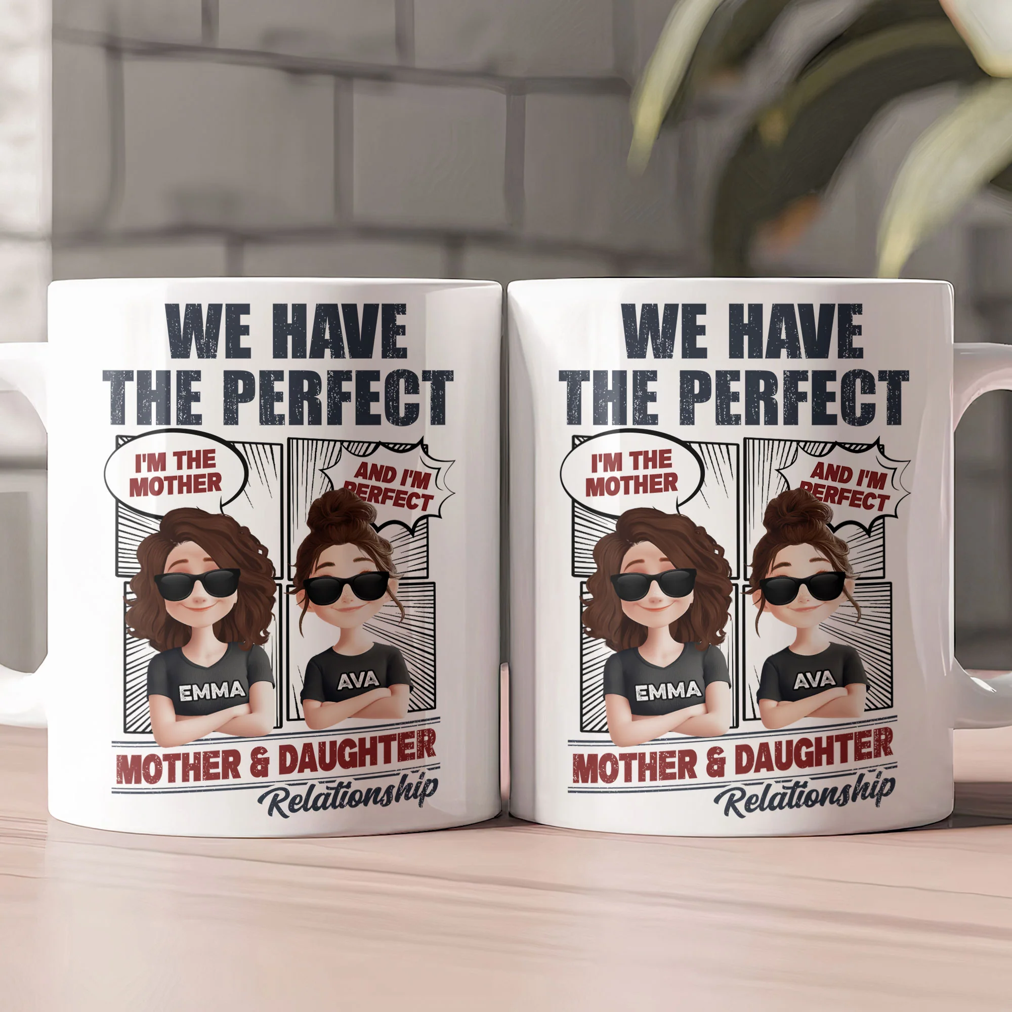 Perfect Mom And Daughter - Personalized Mug - Image 2