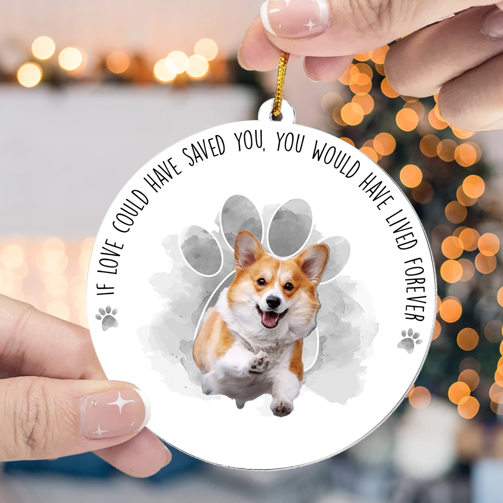 Pet Loss Custom Photo Saying Goodbye So Hard - Personalized Acrylic Photo Ornament - Image 5