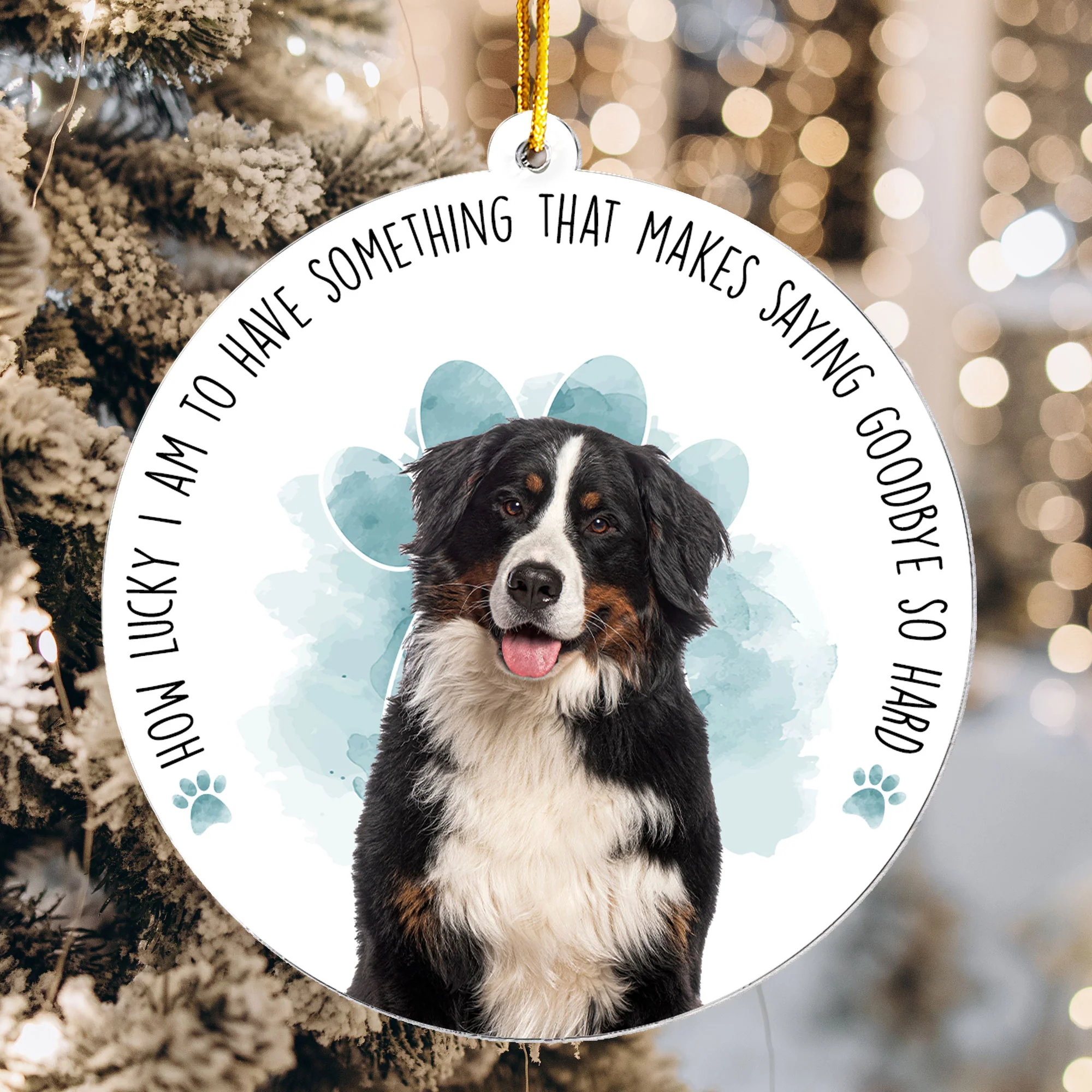 Pet Loss Custom Photo Saying Goodbye So Hard - Personalized Acrylic Photo Ornament - Image 6
