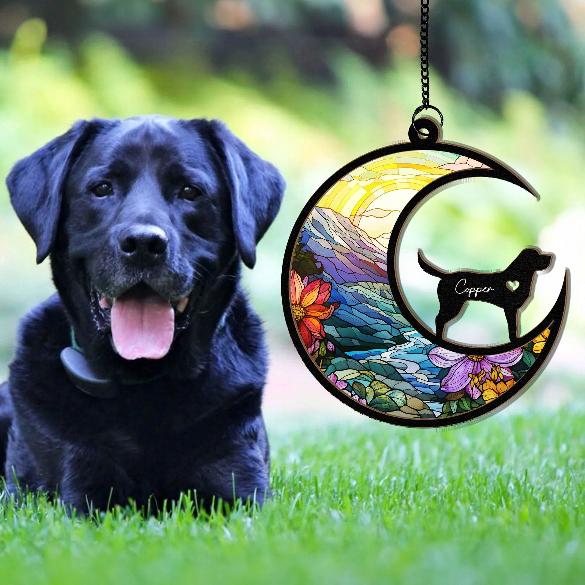 Pet Loss - Personalized Window Hanging Suncatcher Ornament - Image 2