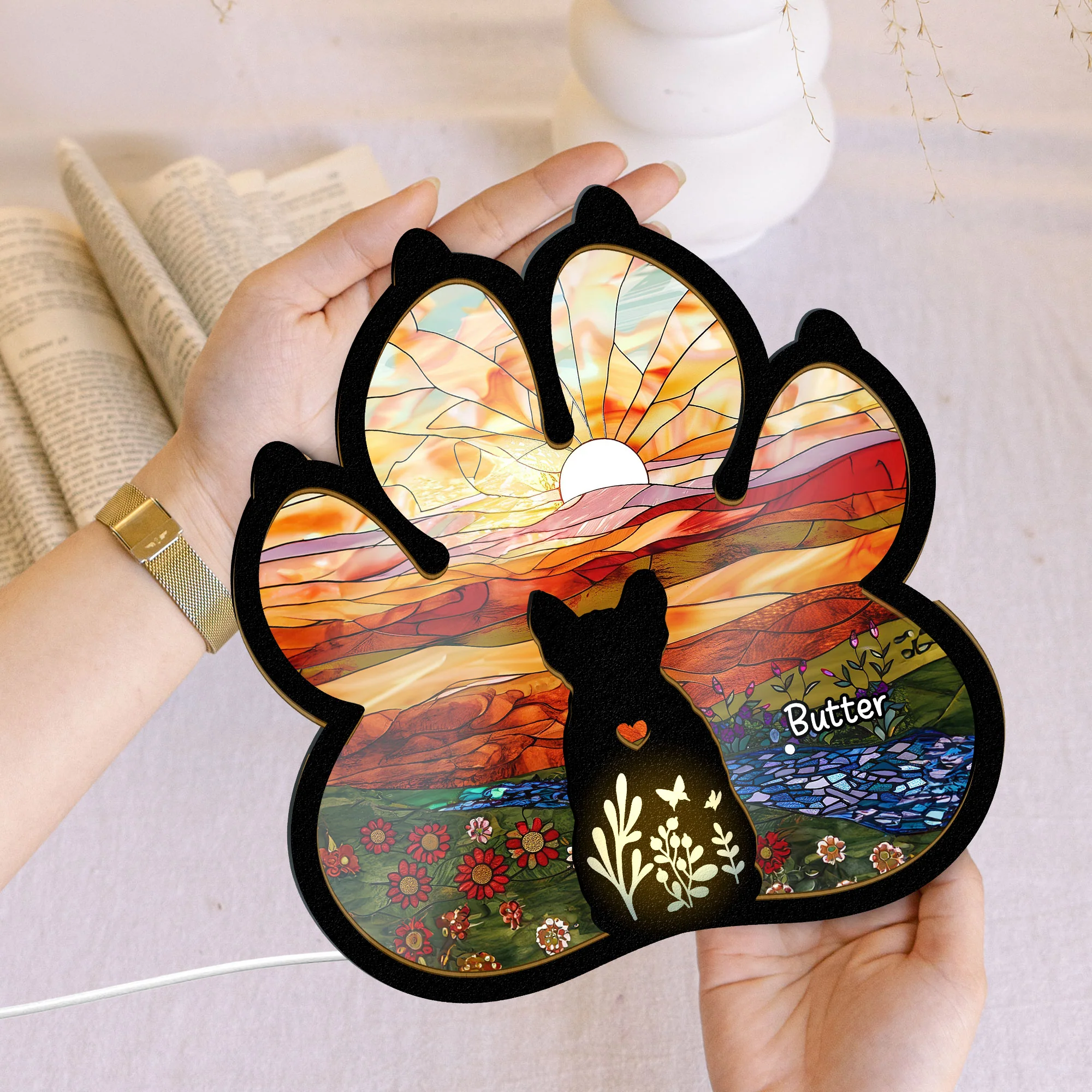 Pet Memorial - Personalized LED Night Lamp - Image 3
