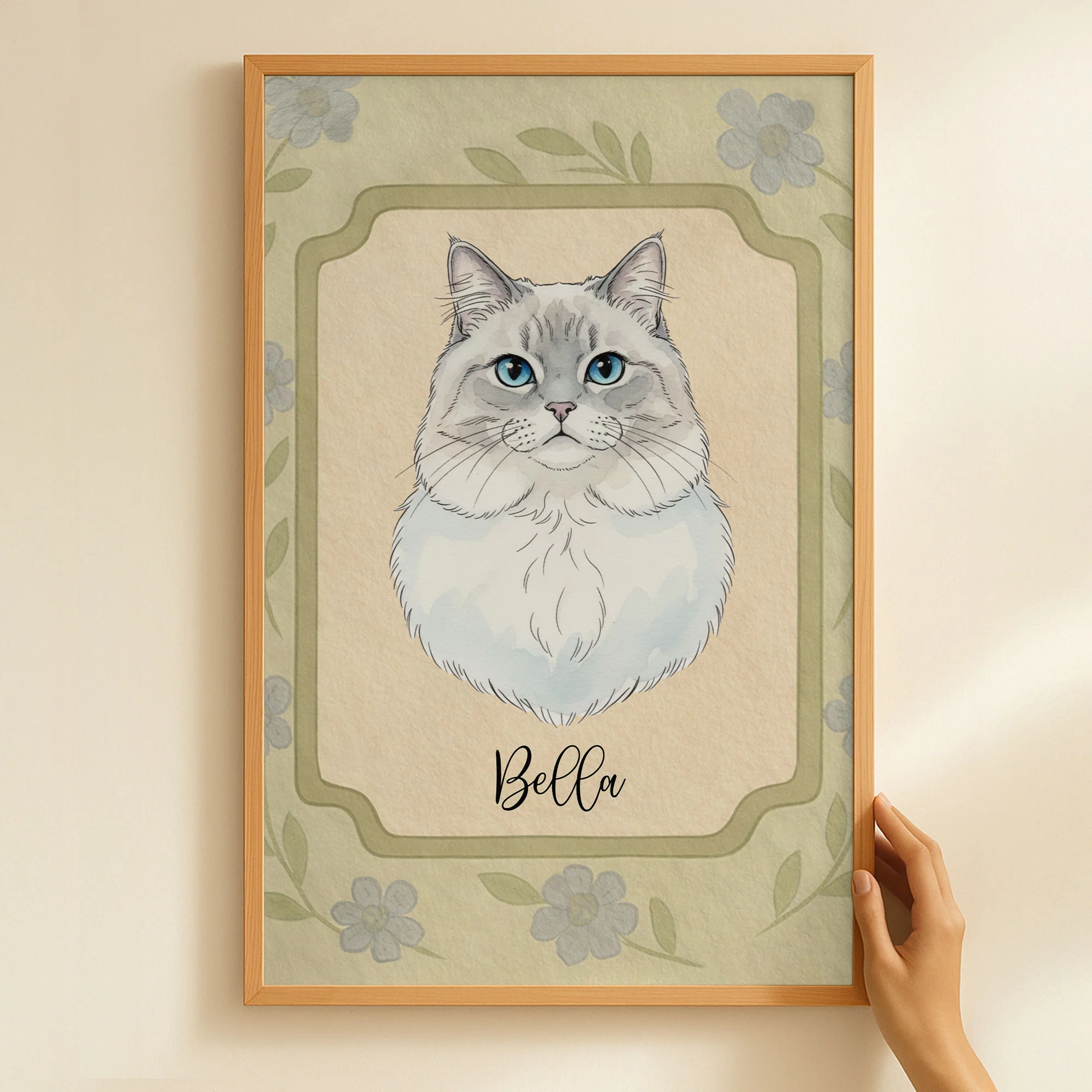 Pet Portrait Watercolor Gift For Dog Mom, Cat Mom, Pet Lovers - Personalized Poster - Image 6