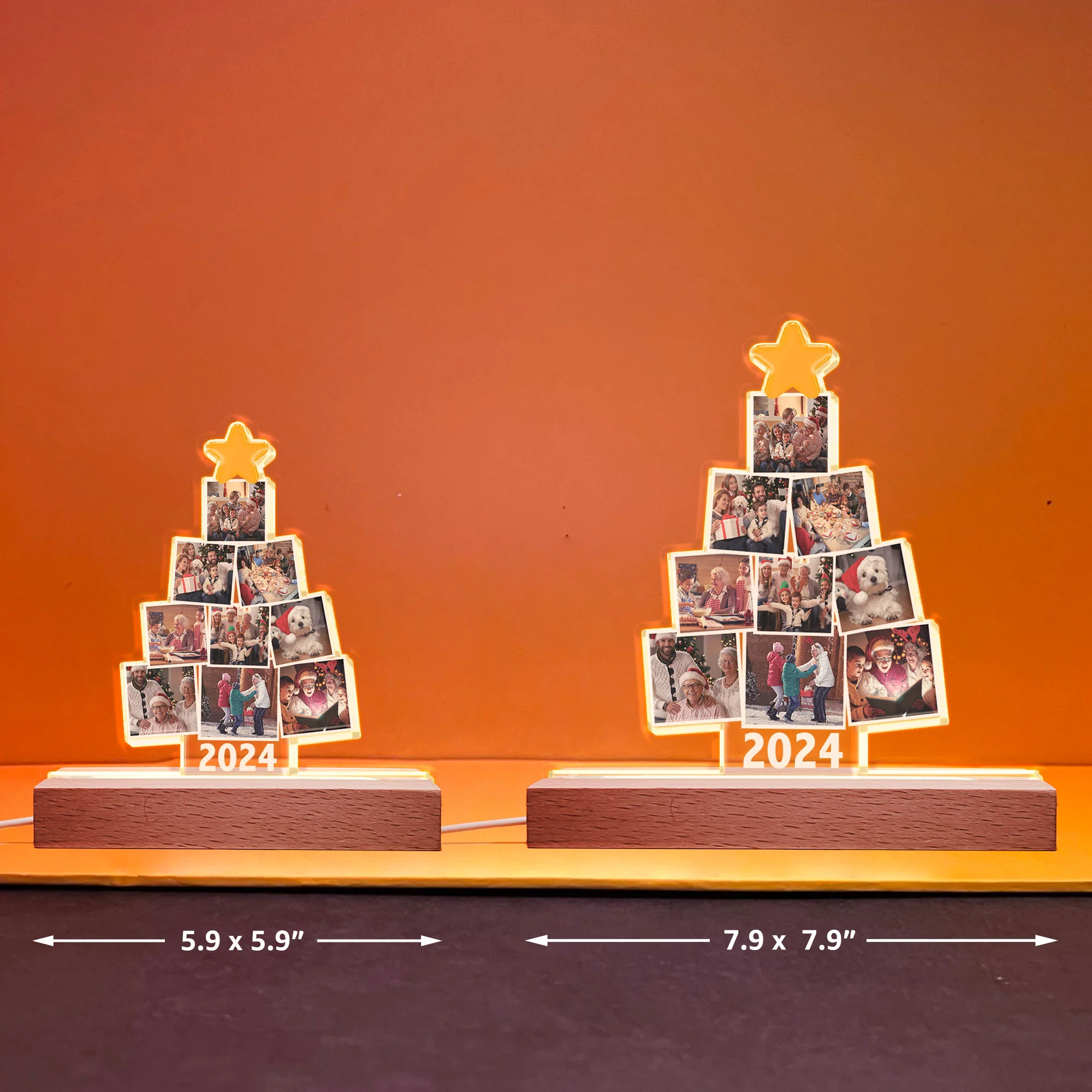 Photo Family Tree Christmas - Personalized Photo LED Light - Image 5