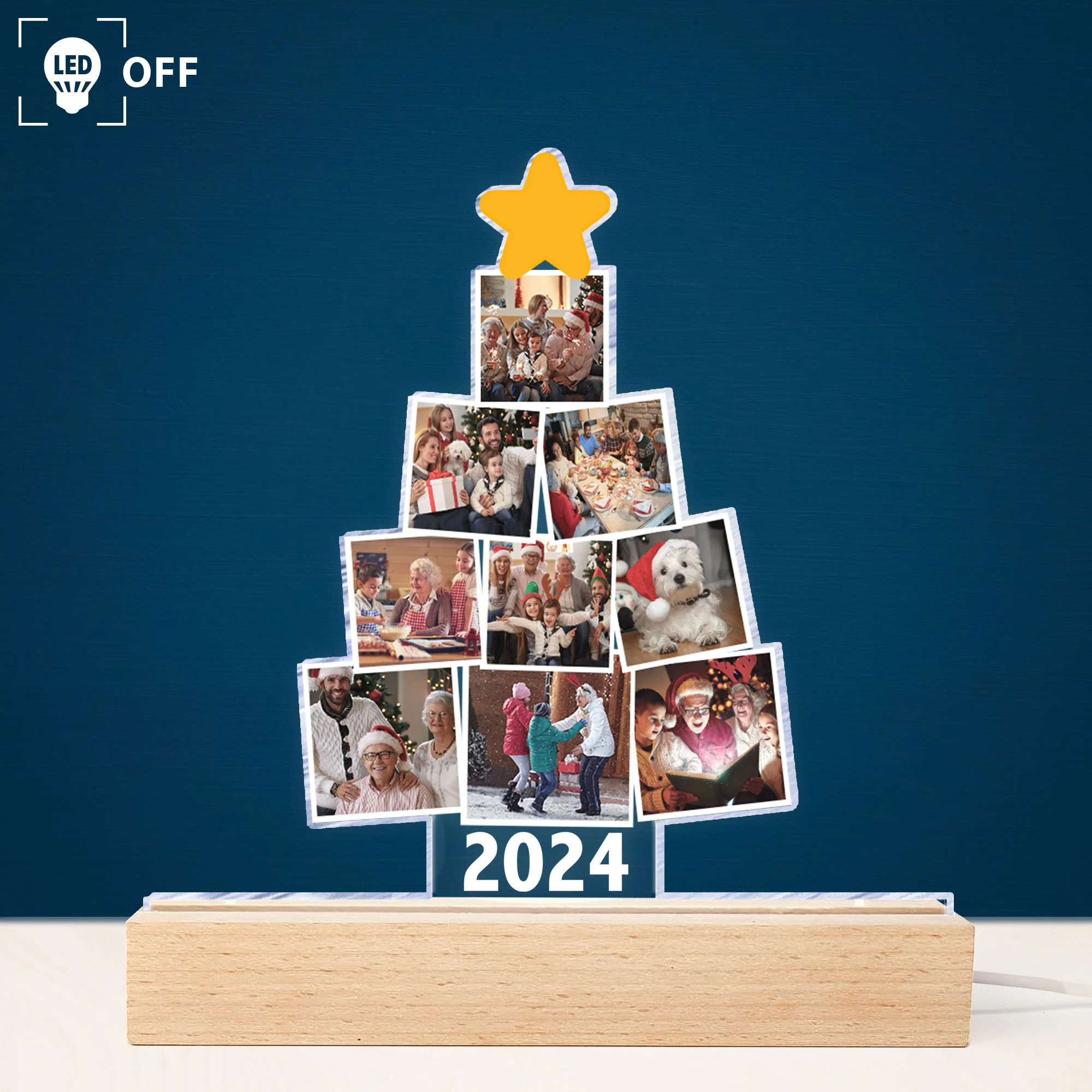 Photo Family Tree Christmas - Personalized Photo LED Light - Image 6
