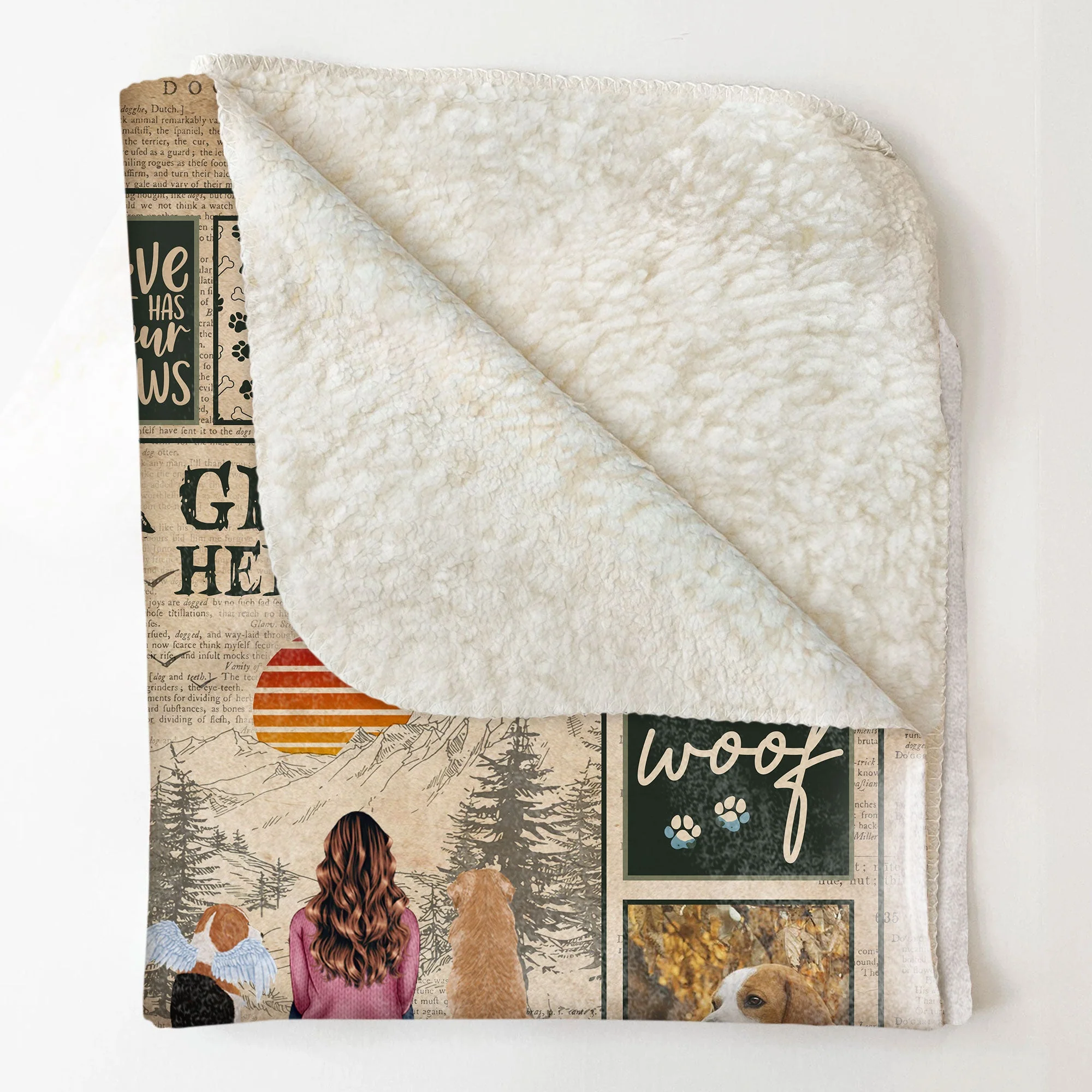 A Girl And Her Dogs Unbreakable Bond - Personalized Photo Blanket - Image 6