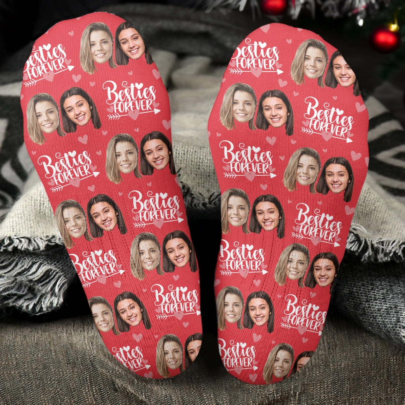 Besties Forever - Personalized Photo Crew Socks - Image 3