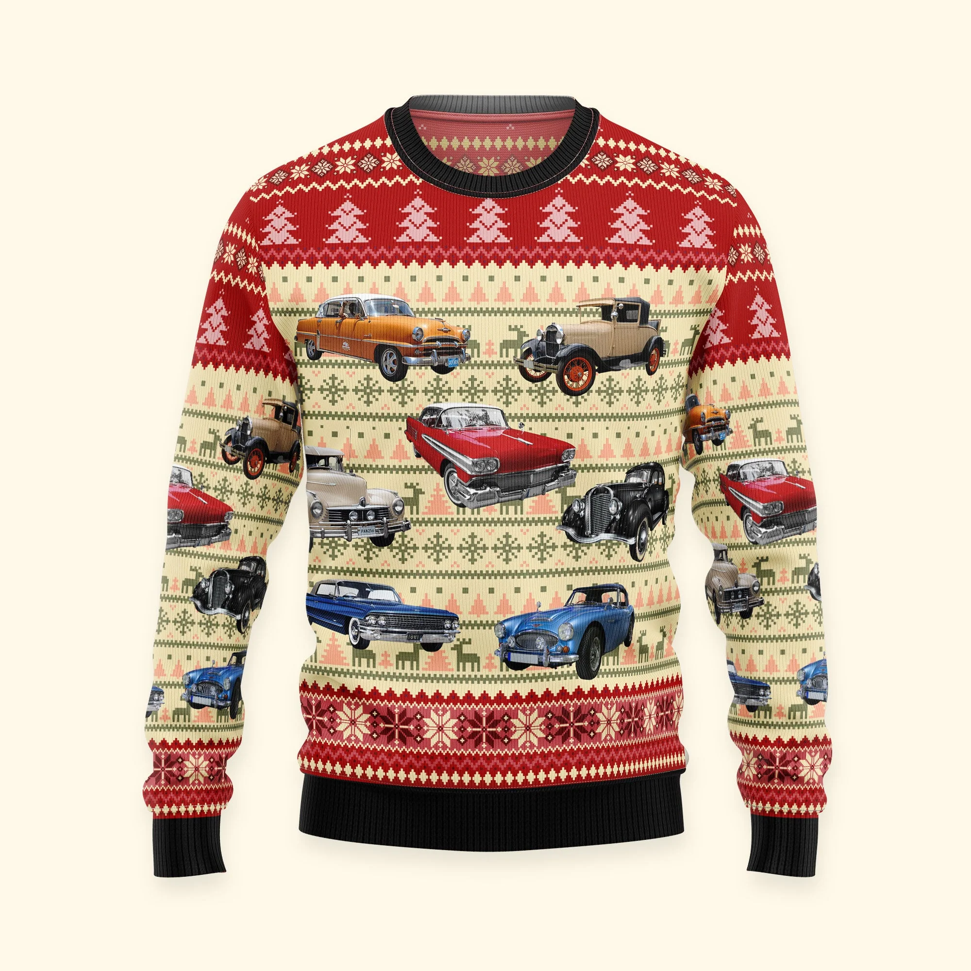 Car Lovers - Personalized Photo Ugly Sweater - Image 3