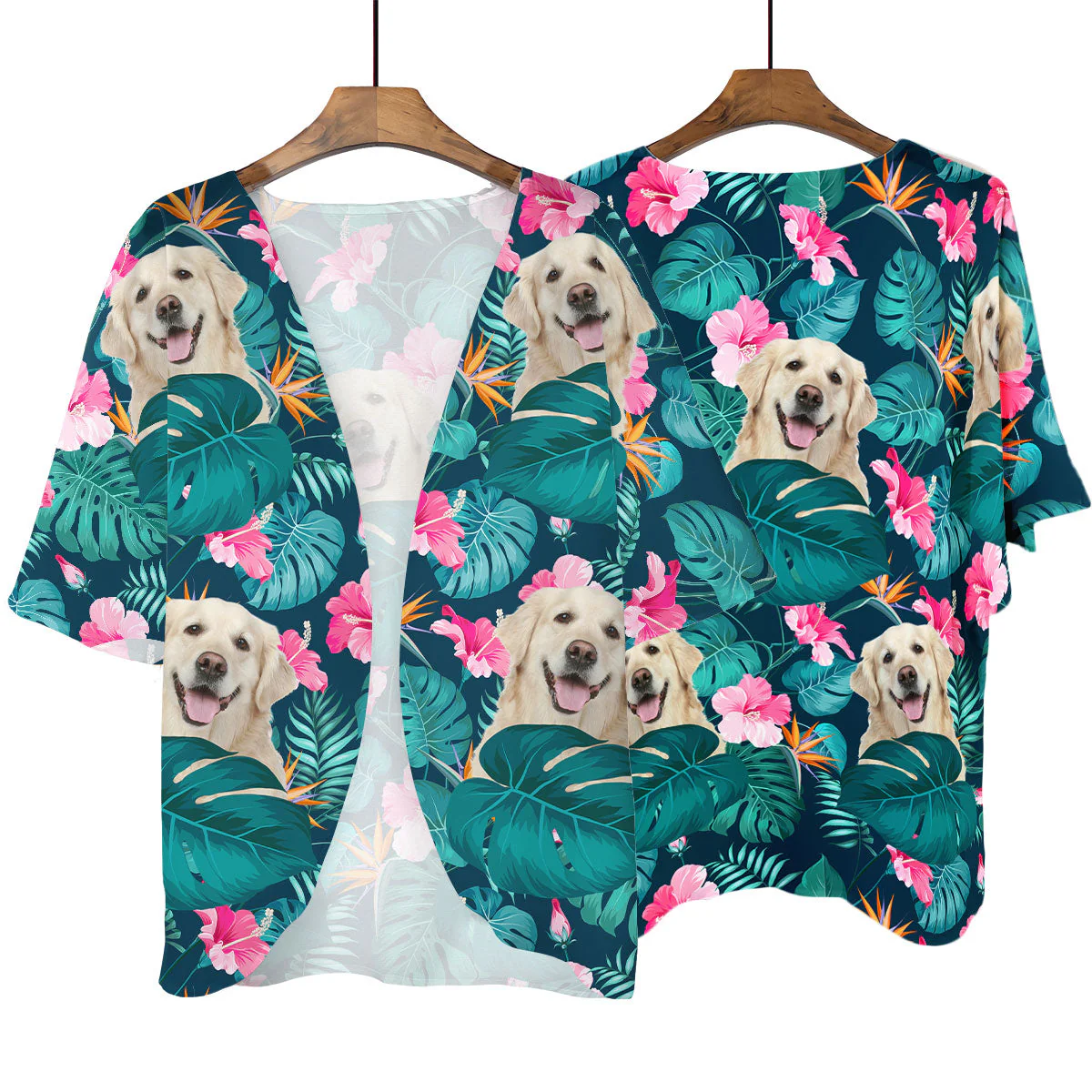 Custom Face - Personalized Photo Women's Kimono Chiffon Cover Up - Image 4