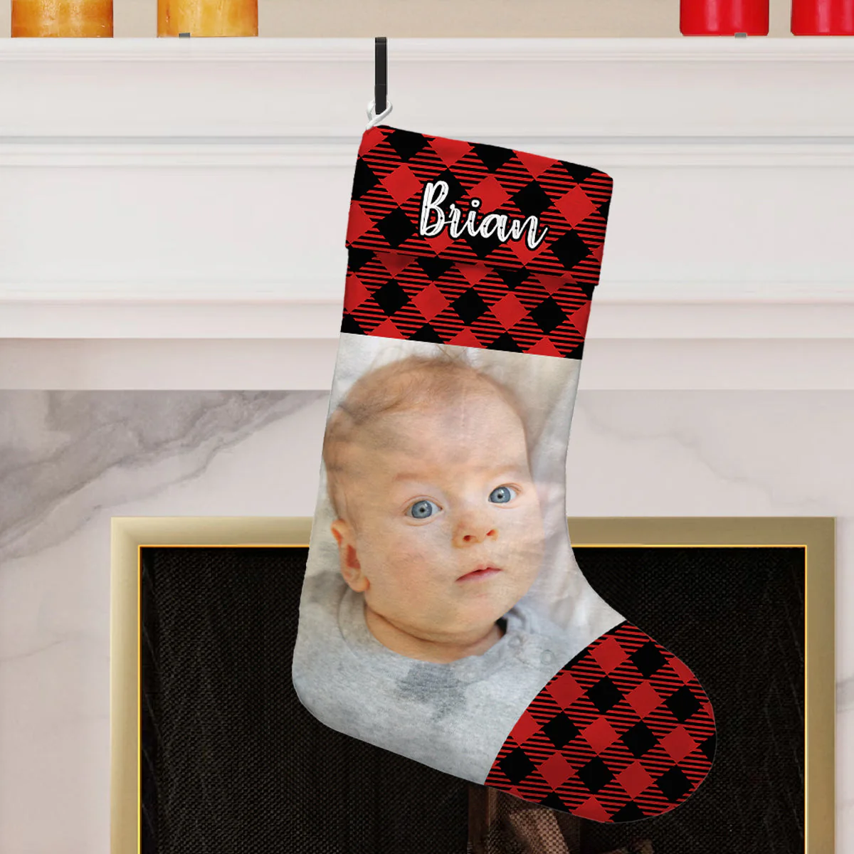 Custom Family Photo - Personalized Photo Stocking - Image 2