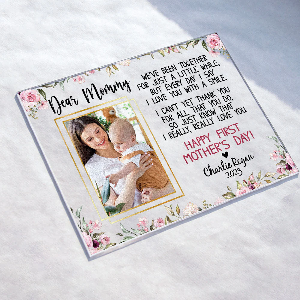 Dear Mommy From Baby - Personalized Acrylic Photo Plaque - Image 3