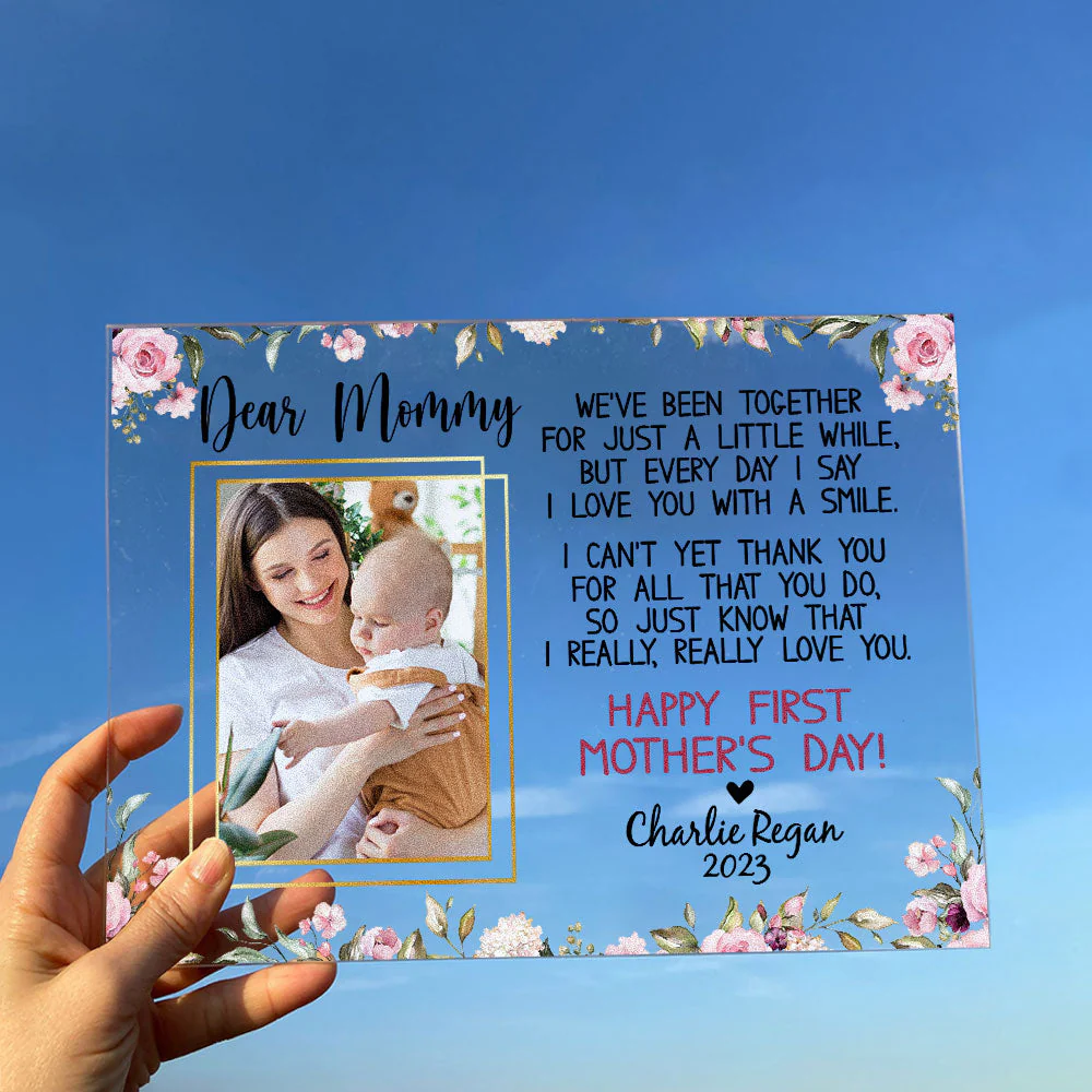 Dear Mommy From Baby - Personalized Acrylic Photo Plaque - Image 5