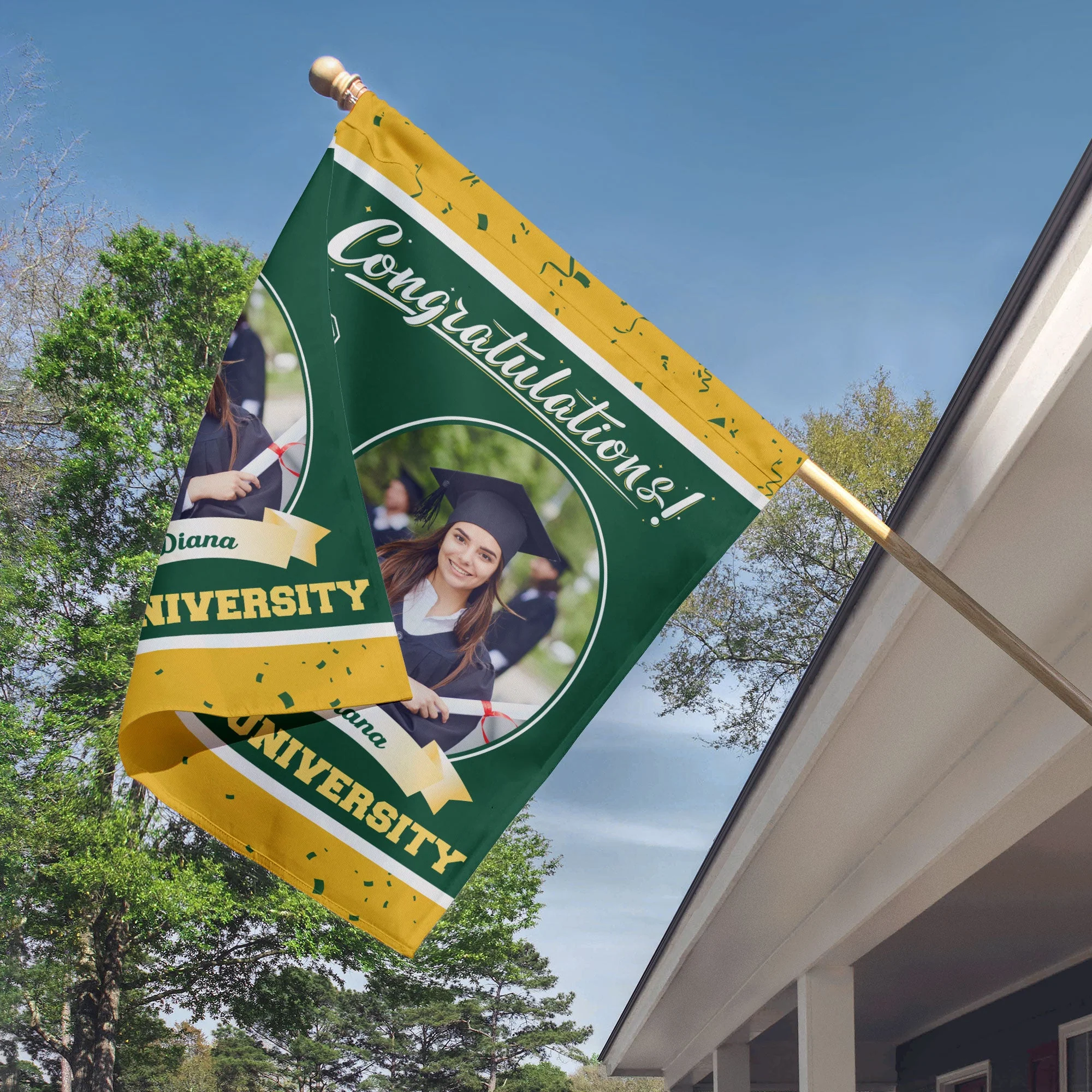 Graduation Celebration - Personalized Photo Flag - Image 4
