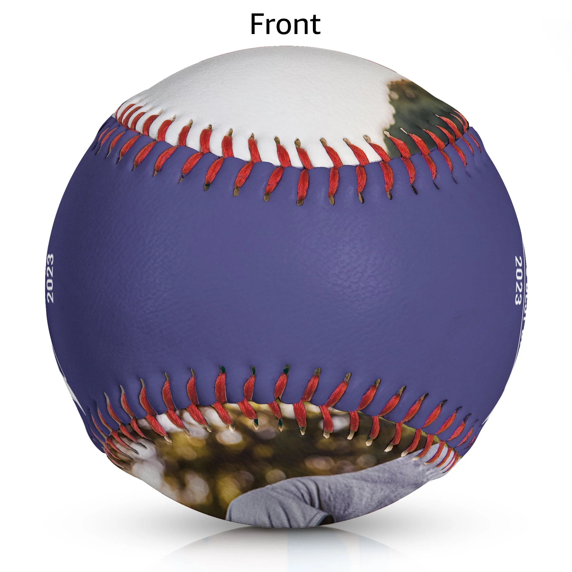Happy Father's Day To The World's Best Dad - Personalized Photo Baseball - Image 3