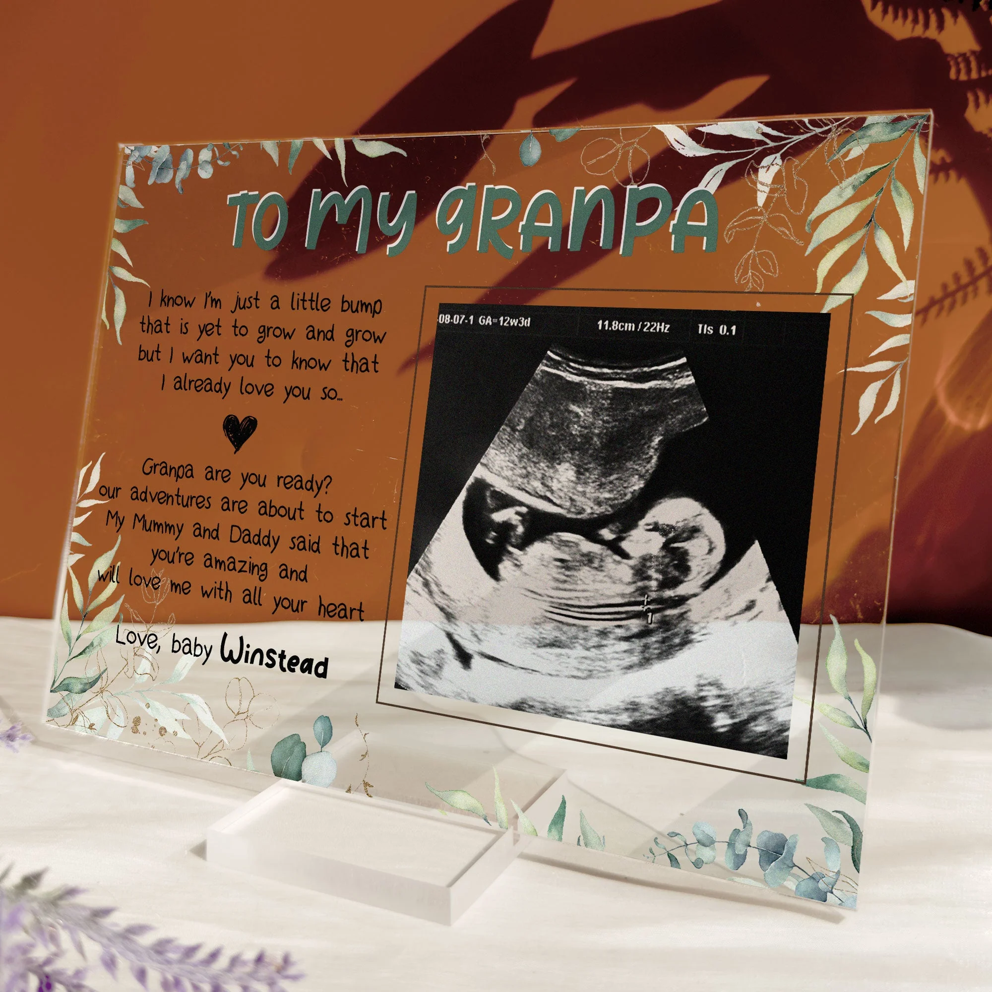 I Know I'm Just A Little Bump - Personalized Acrylic Photo Plaque - Image 5