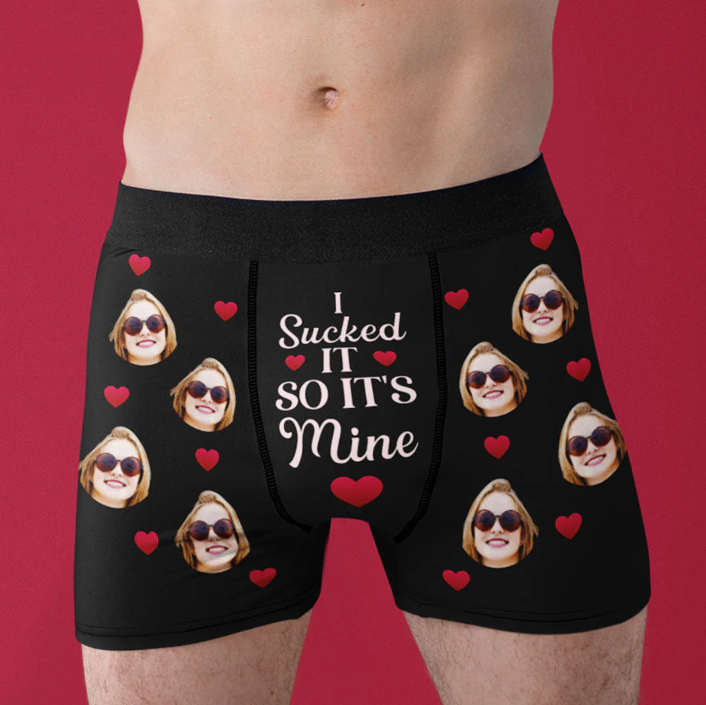I Sucked It - Personalized Photo Men's Boxer Briefs - Underwear with Face - Gift For Husband - Image 2
