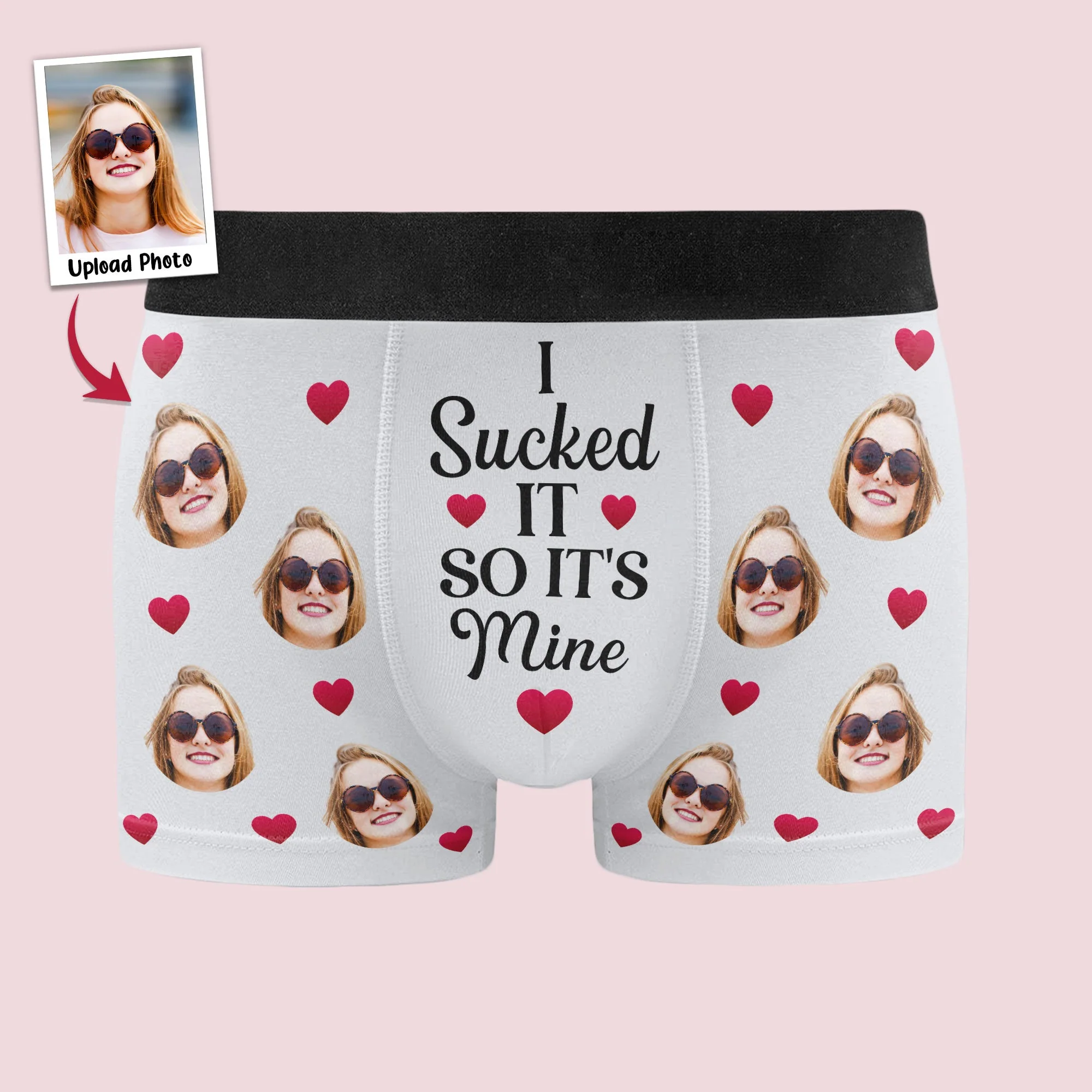 I Sucked It - Personalized Photo Men's Boxer Briefs - Underwear with Face - Gift For Husband - Image 4