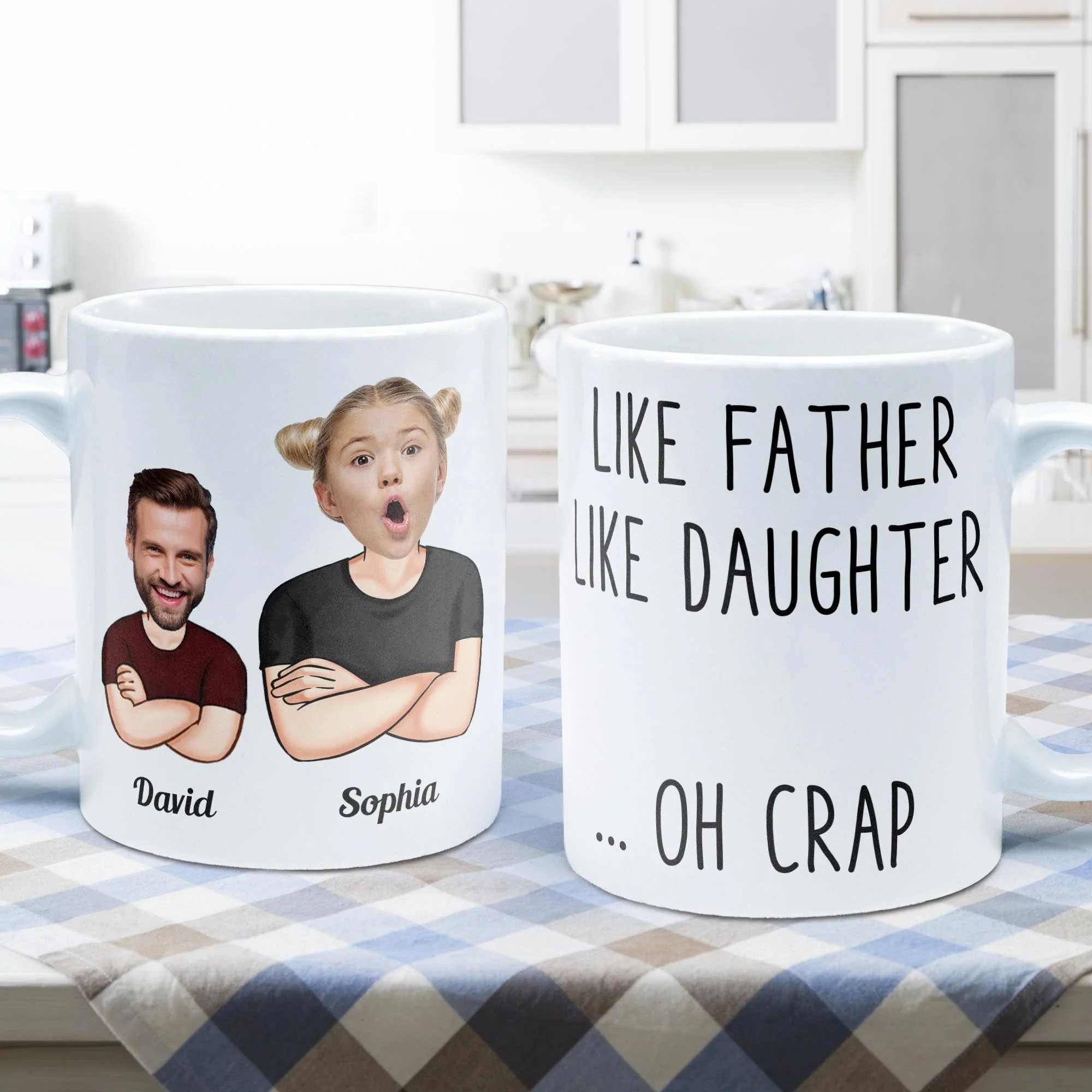 Like Father Like Daughter - Personalized Photo Mug - Image 5